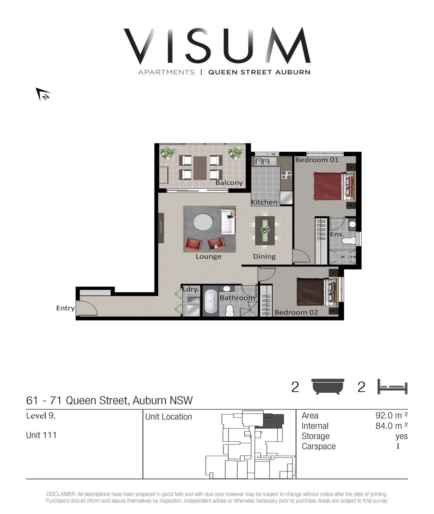Floorplan of Homely apartment listing, 97/61-71 Queen Street, Auburn NSW 2144