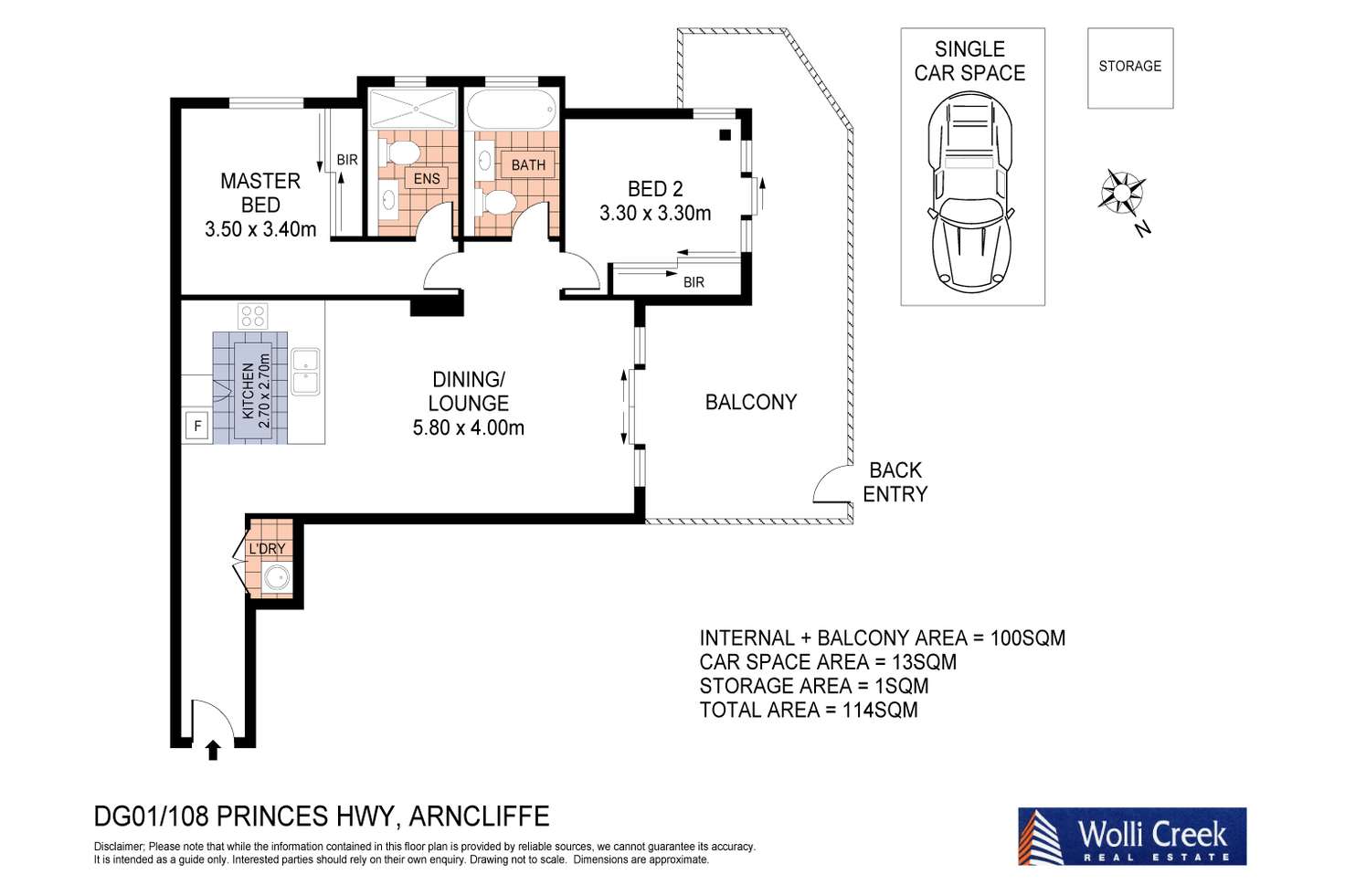 Floorplan of Homely apartment listing, DG01/9 Kyle Street, Arncliffe NSW 2205