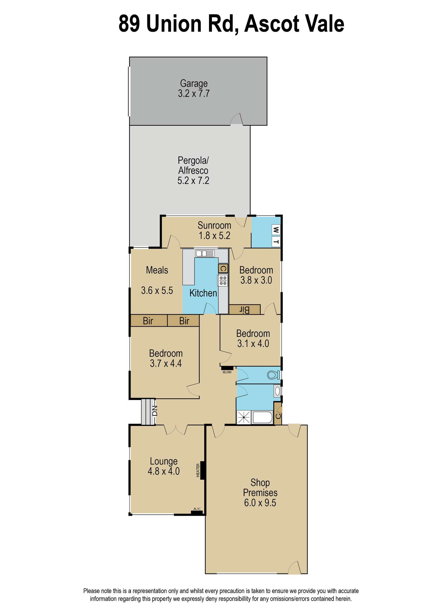 Floorplan of Homely house listing, 89 and 89A Union Road, Ascot Vale VIC 3032