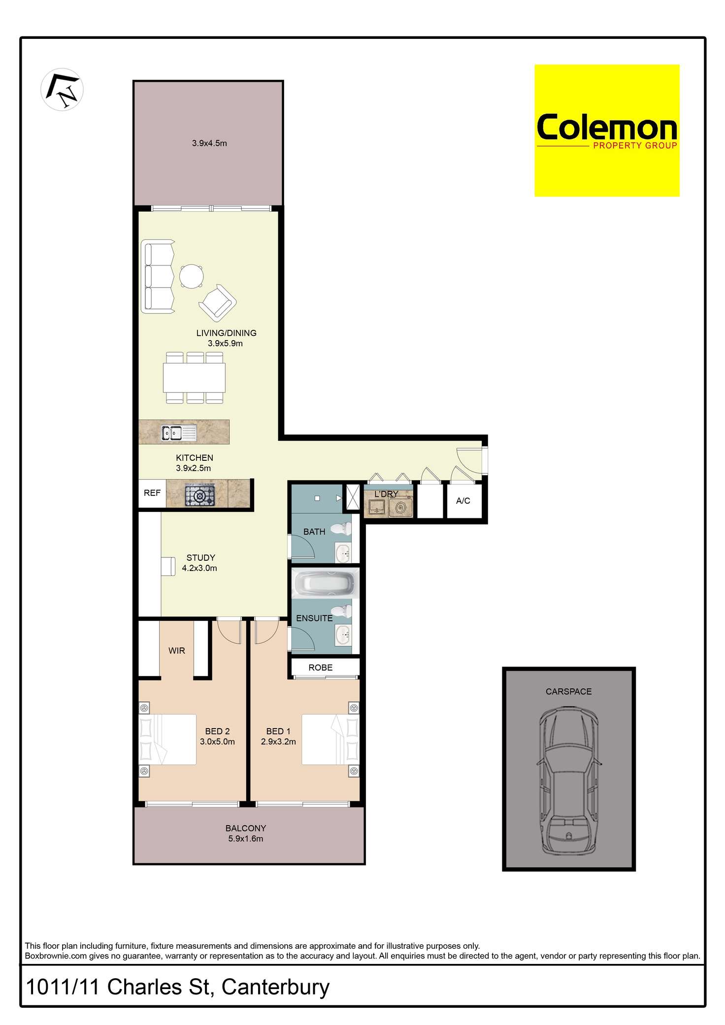 Floorplan of Homely apartment listing, 1011/11-15 Charles Street, Canterbury NSW 2193