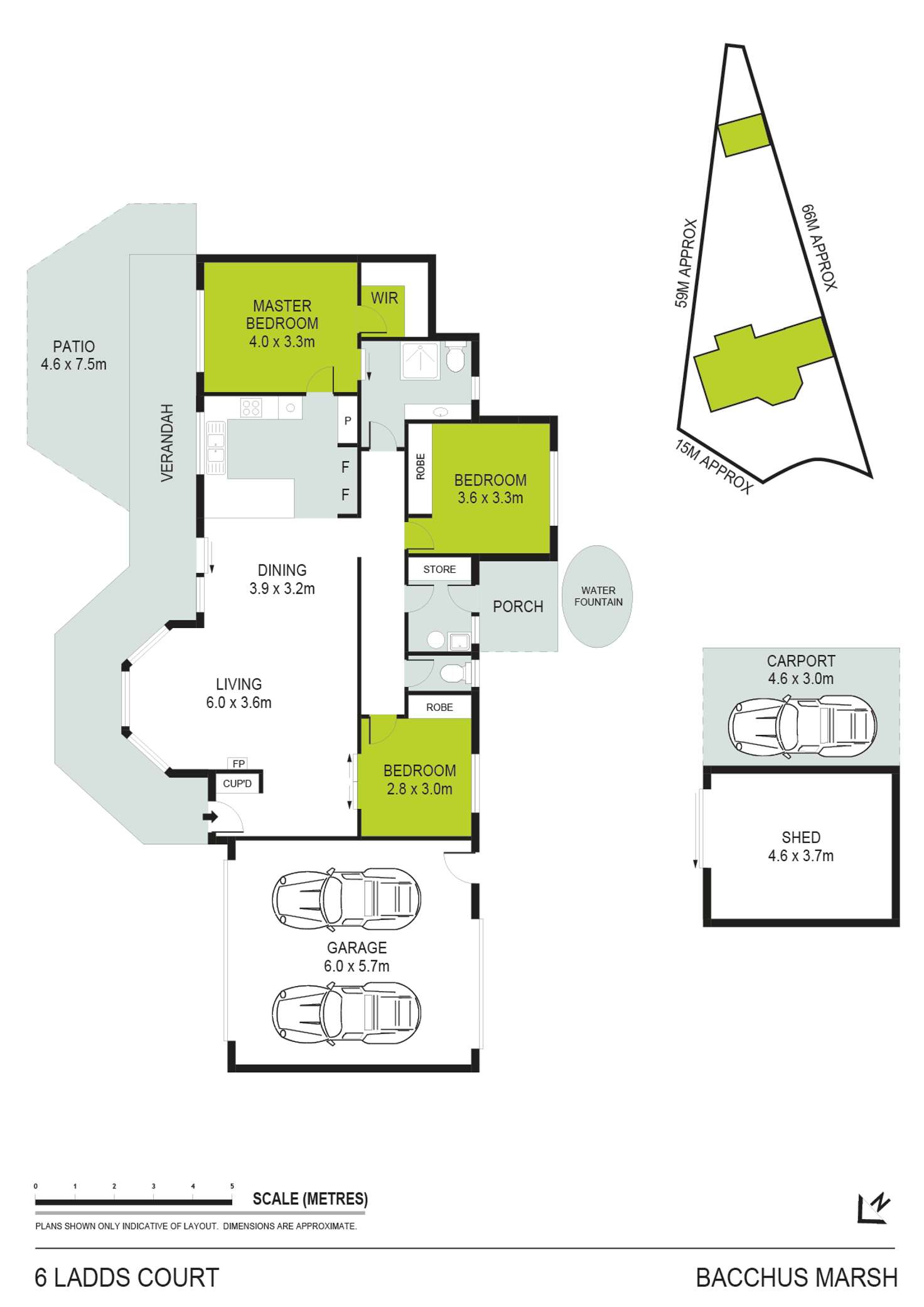 Floorplan of Homely house listing, 6 Ladds Court, Bacchus Marsh VIC 3340