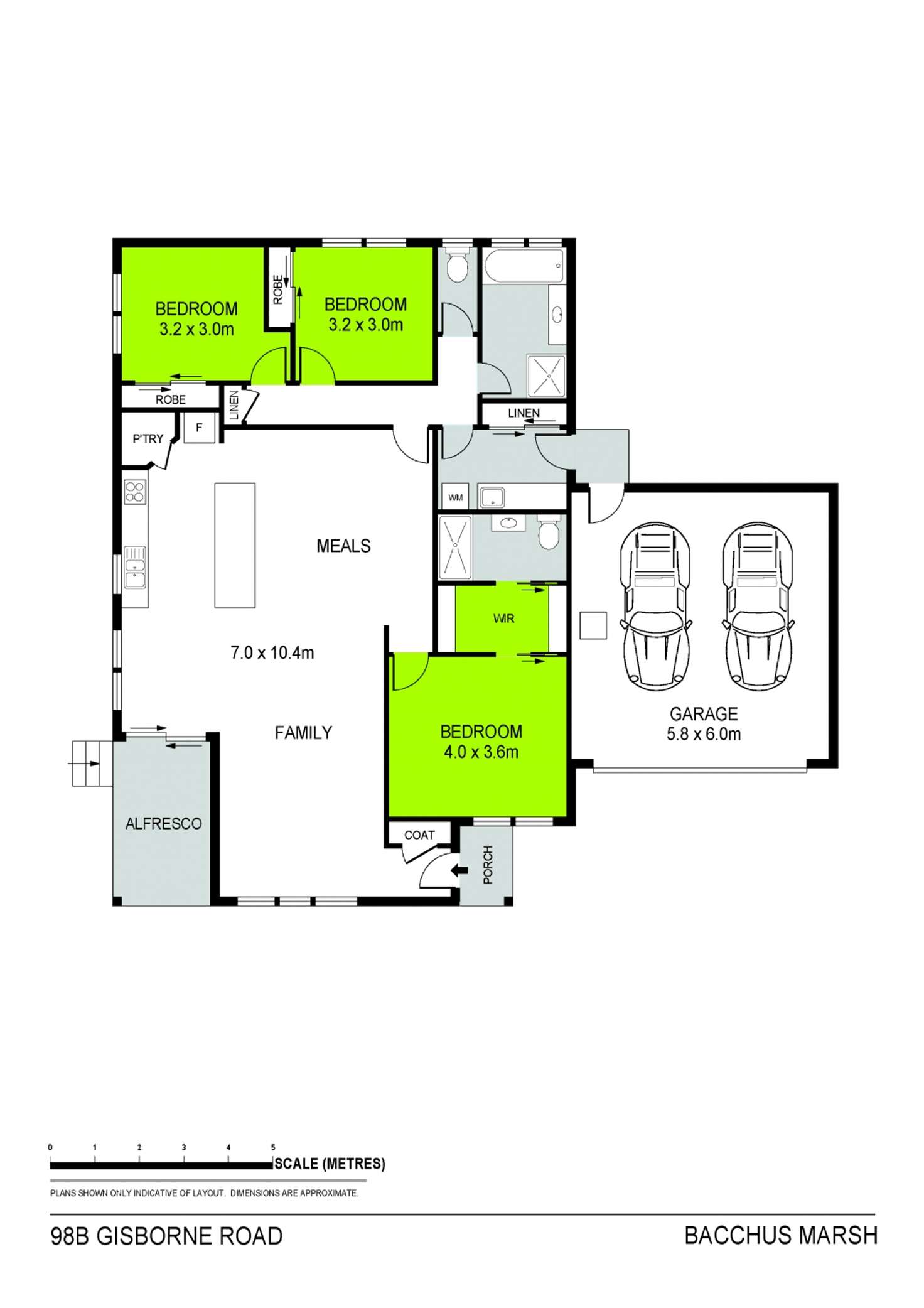 Floorplan of Homely house listing, 98B Gisborne Road, Bacchus Marsh VIC 3340