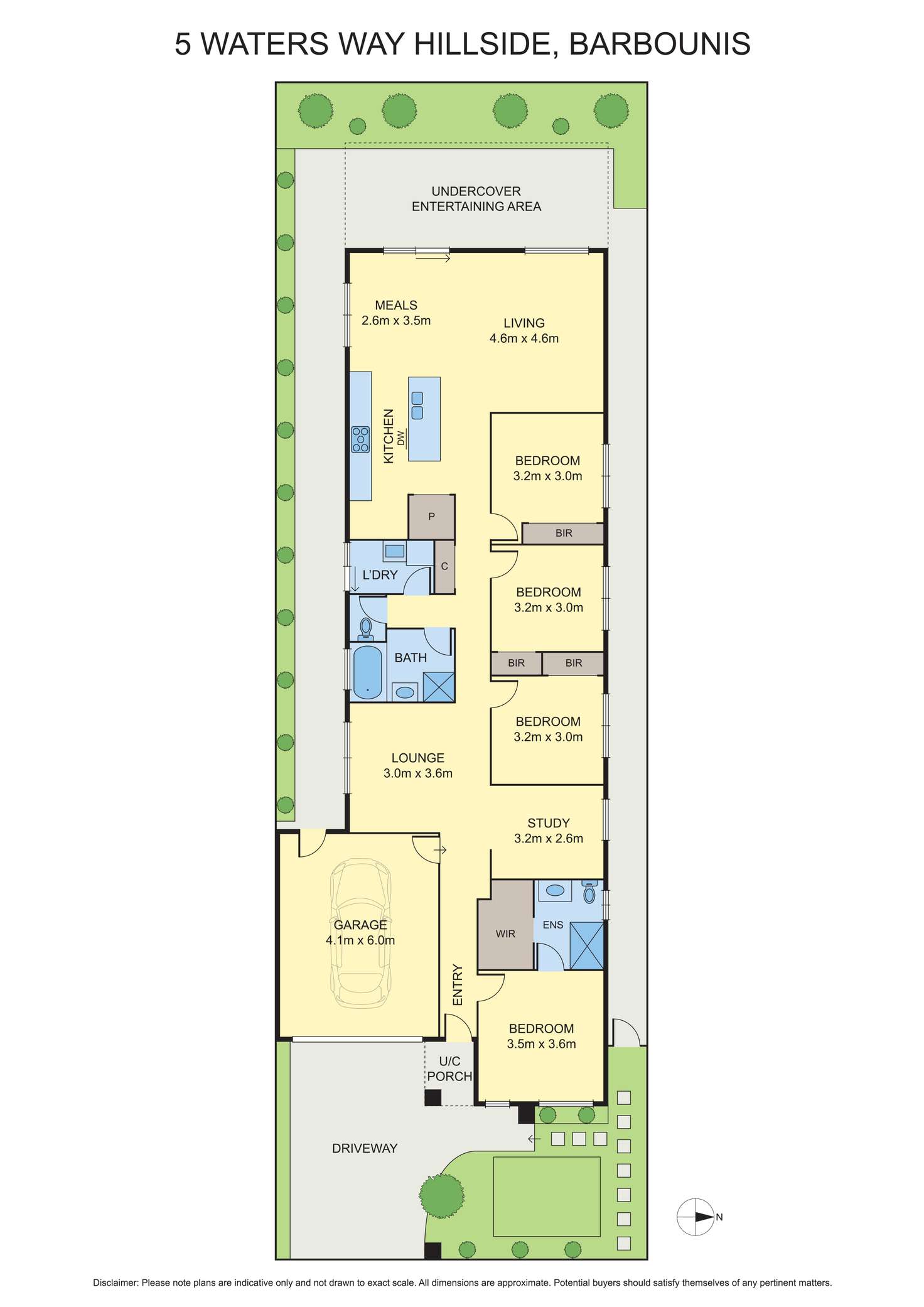 Floorplan of Homely house listing, 5 Waters Way, Hillside VIC 3037