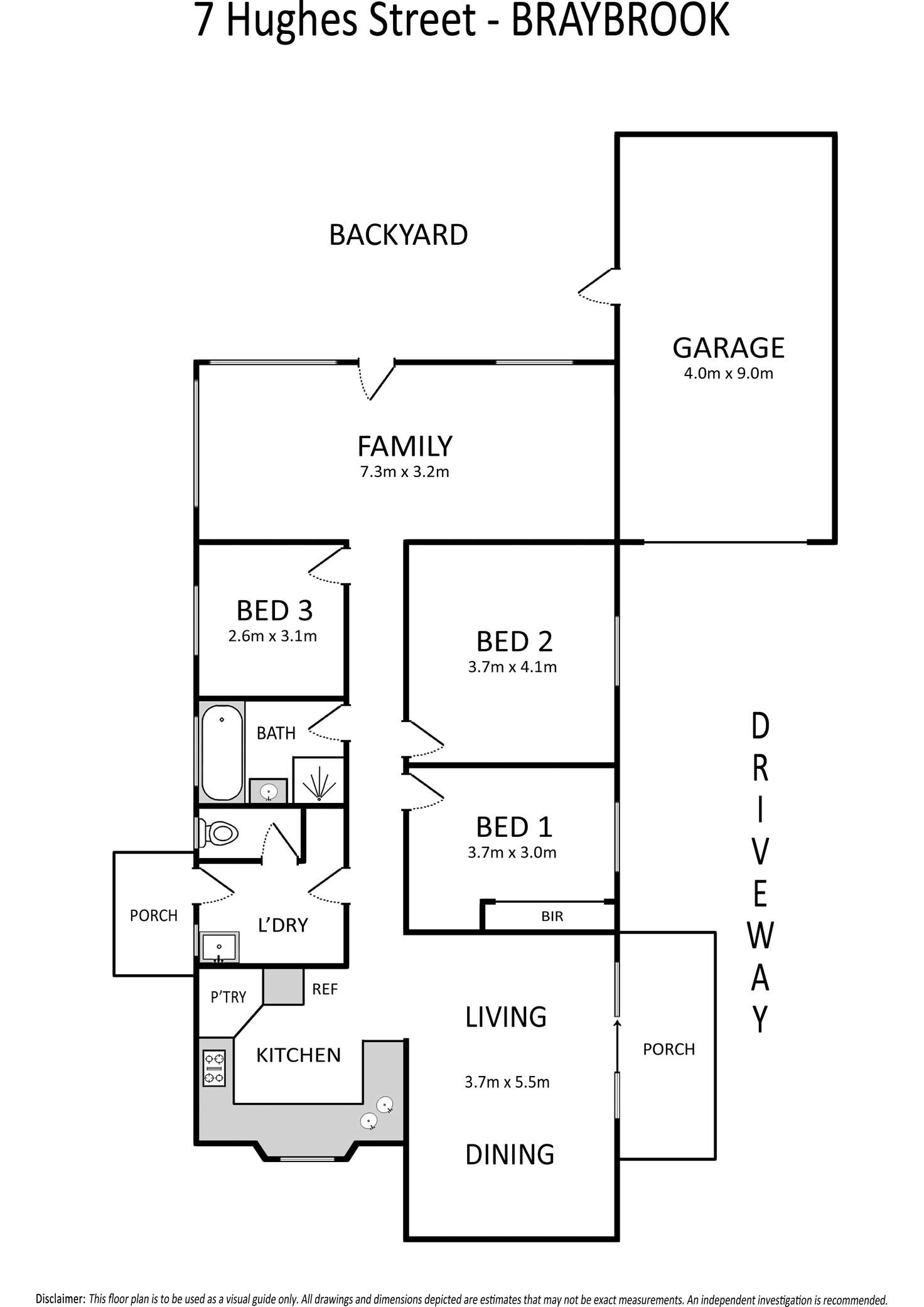 Floorplan of Homely house listing, 7 Hughes Street, Braybrook VIC 3019