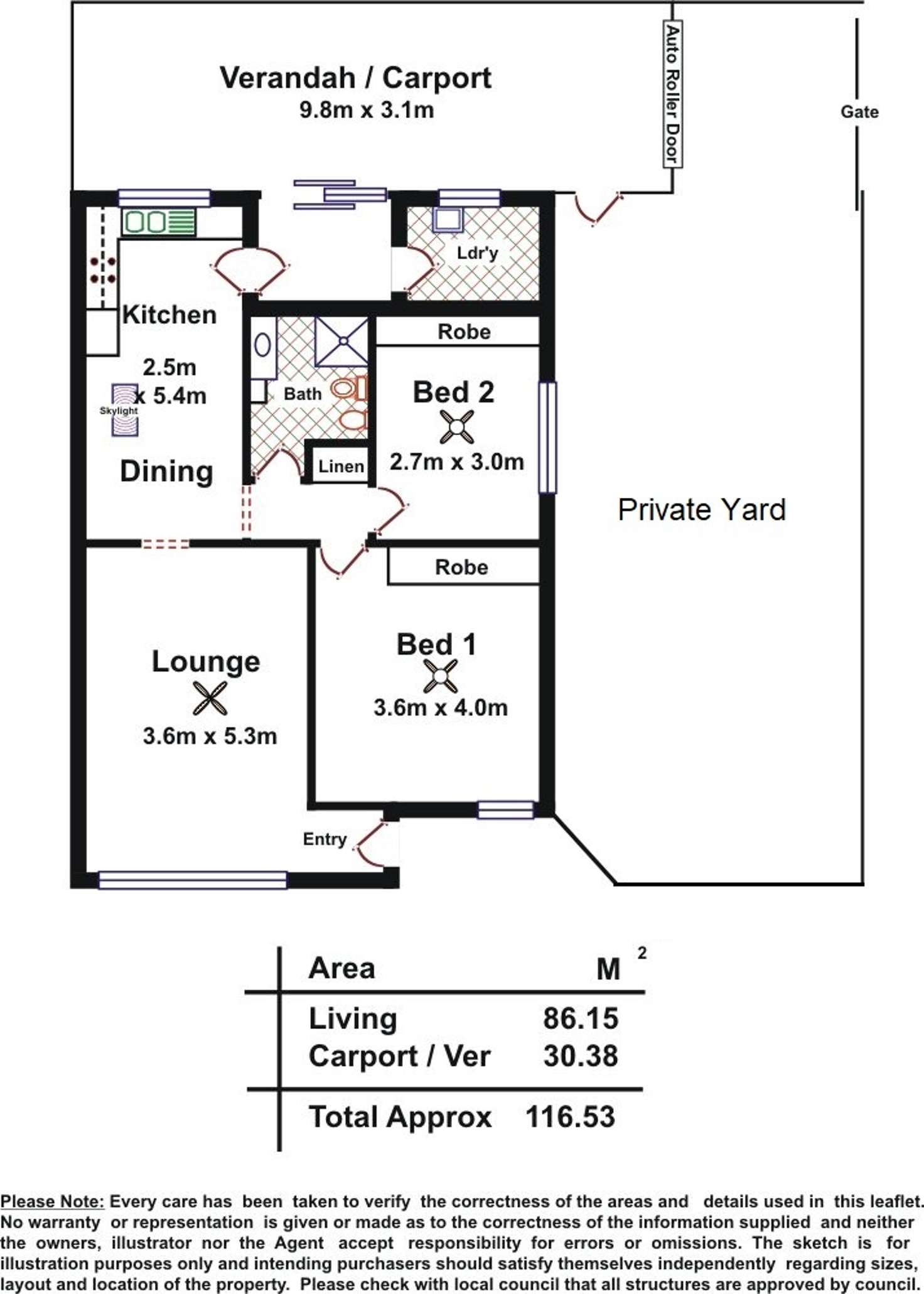 Floorplan of Homely unit listing, Unit 1/41 Winston Avenue, Cumberland Park SA 5041