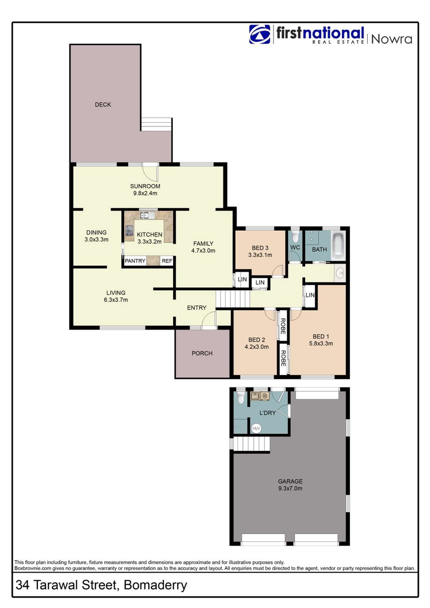 Floorplan of Homely house listing, 34 Tarawal Street, Bomaderry NSW 2541