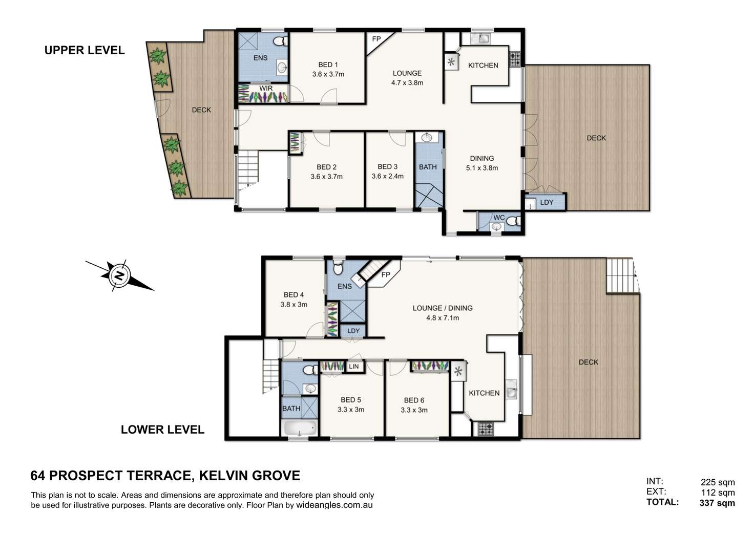 Floorplan of Homely house listing, 64A Prospect Terrace, Kelvin Grove QLD 4059