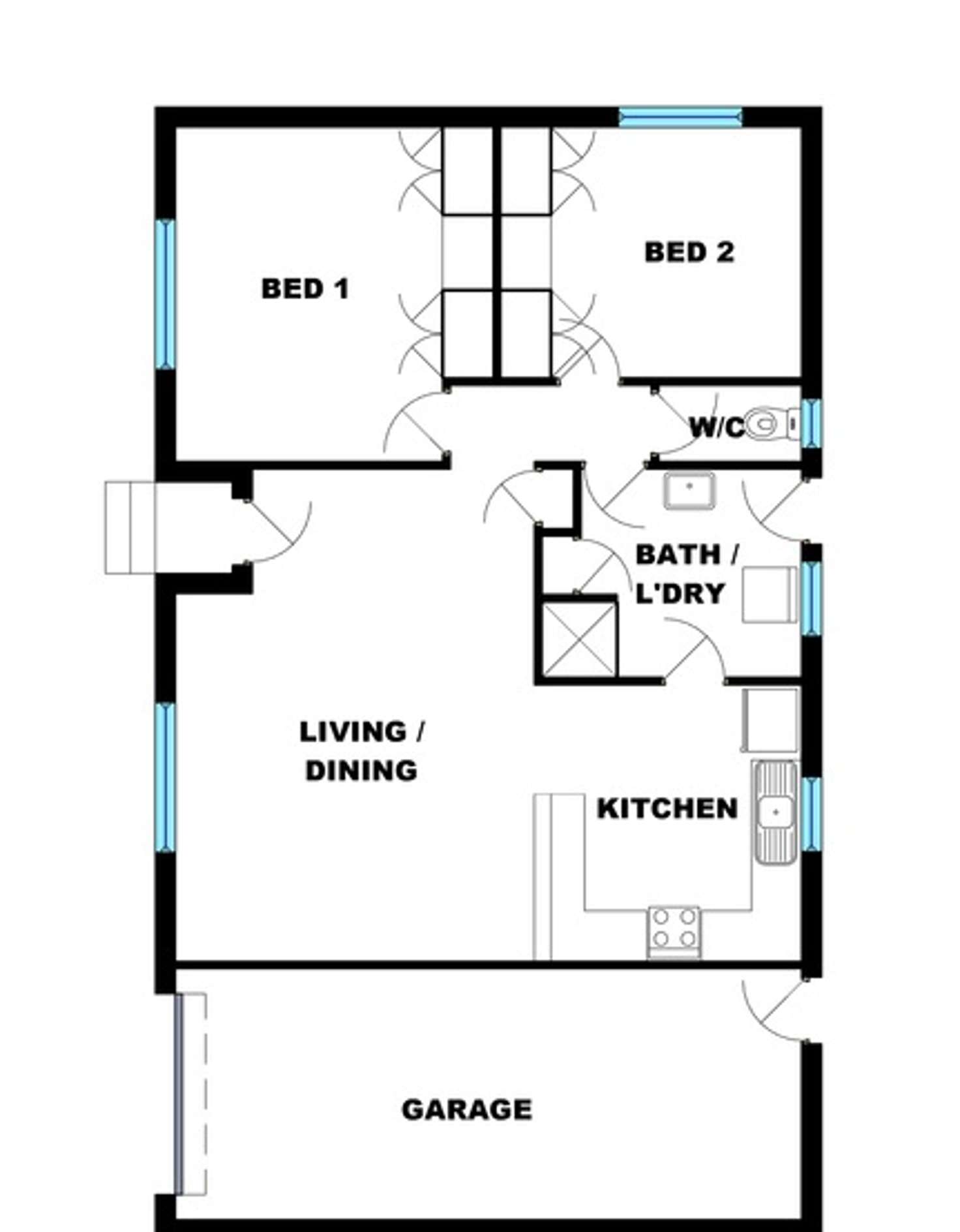 Floorplan of Homely townhouse listing, 2/564 Thurgoona Street, Albury NSW 2640