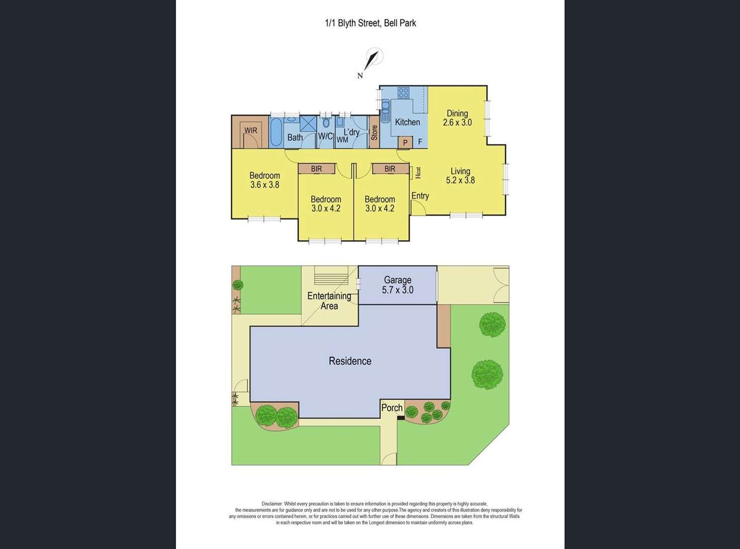 Floorplan of Homely unit listing, 1/1 Blyth Street, Bell Park VIC 3215