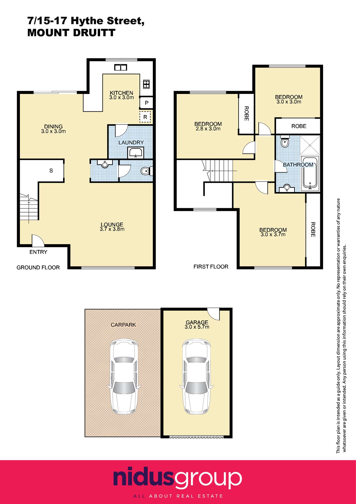 Floorplan of Homely townhouse listing, 7/15-17 Hythe Street, Mount Druitt NSW 2770