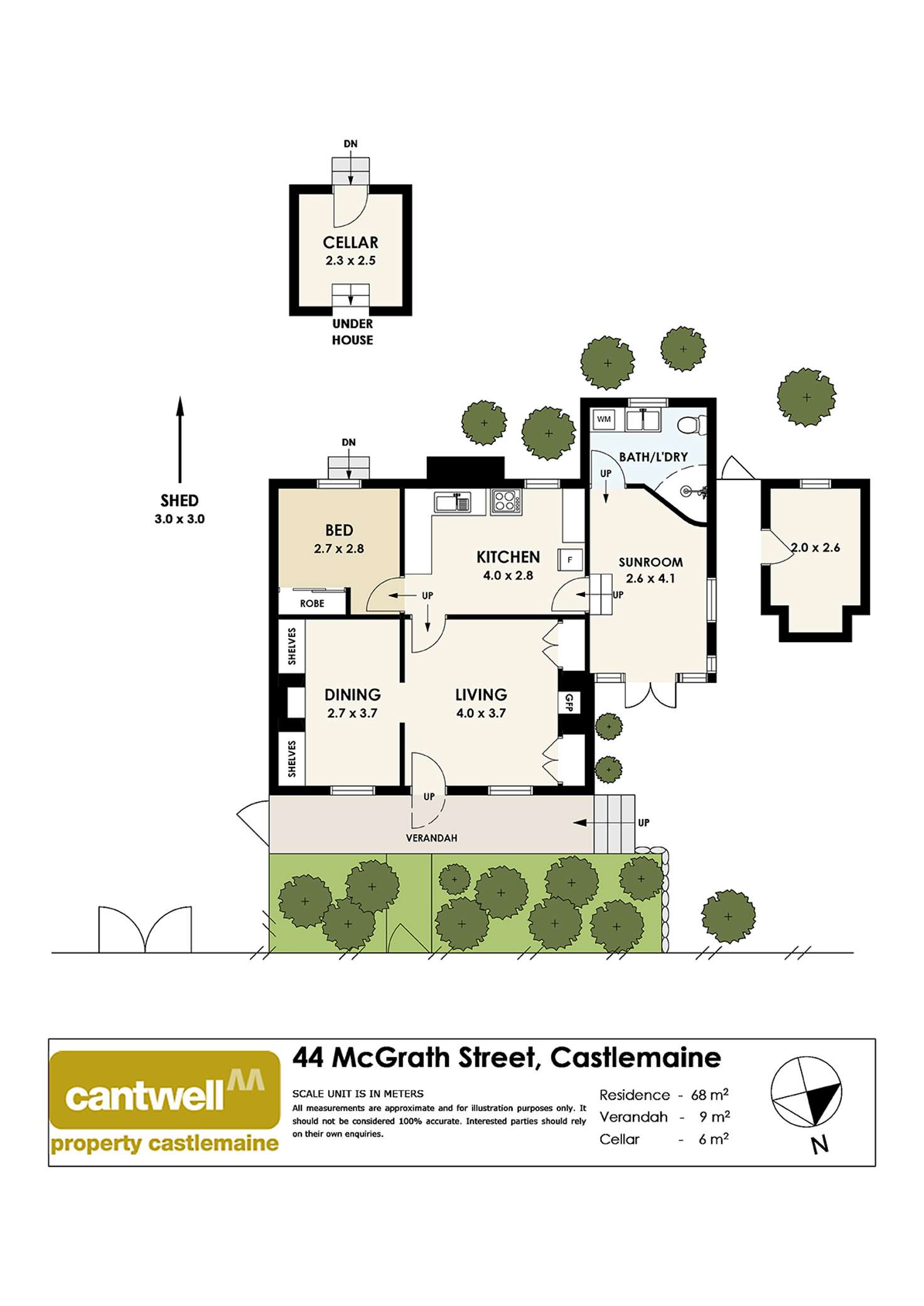 Floorplan of Homely house listing, 44 McGrath Street, Castlemaine VIC 3450