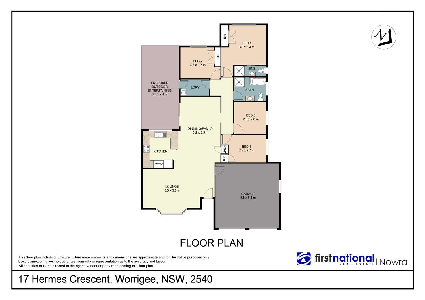 Floorplan of Homely house listing, 17 Hermes Crescent, Worrigee NSW 2540