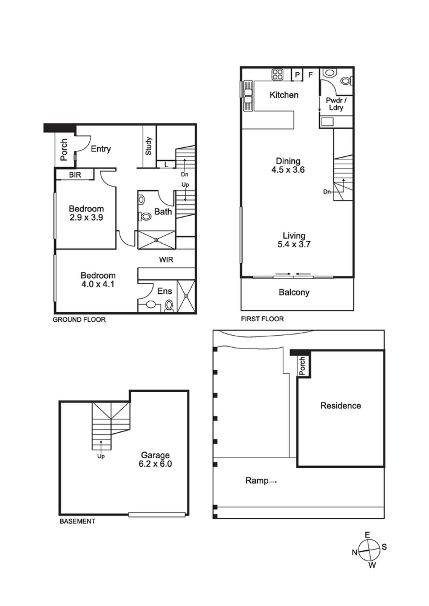 Floorplan of Homely townhouse listing, 1/452 Brunswick Road, Brunswick West VIC 3055