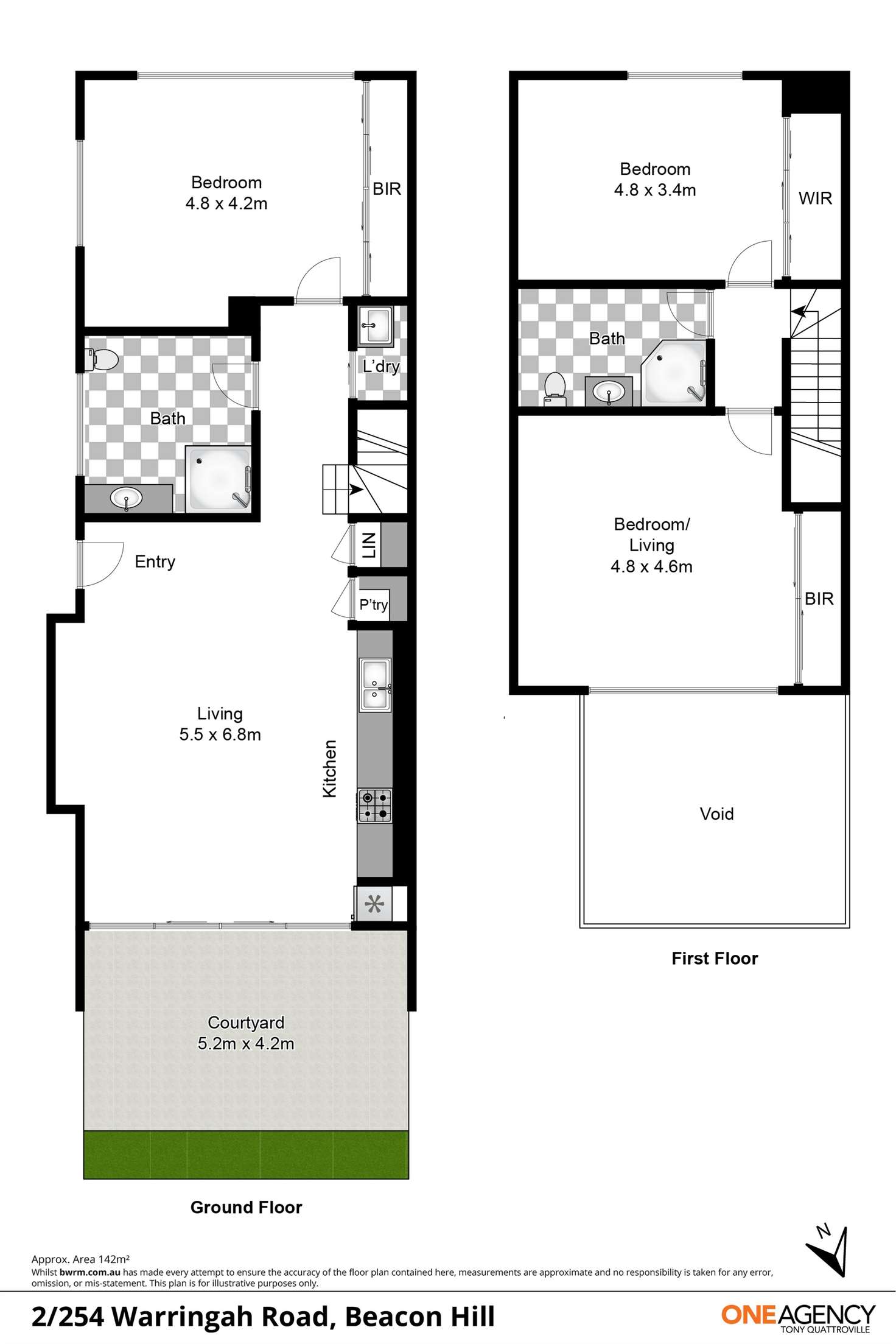 Floorplan of Homely townhouse listing, 2/254 Warringah Road, Beacon Hill NSW 2100