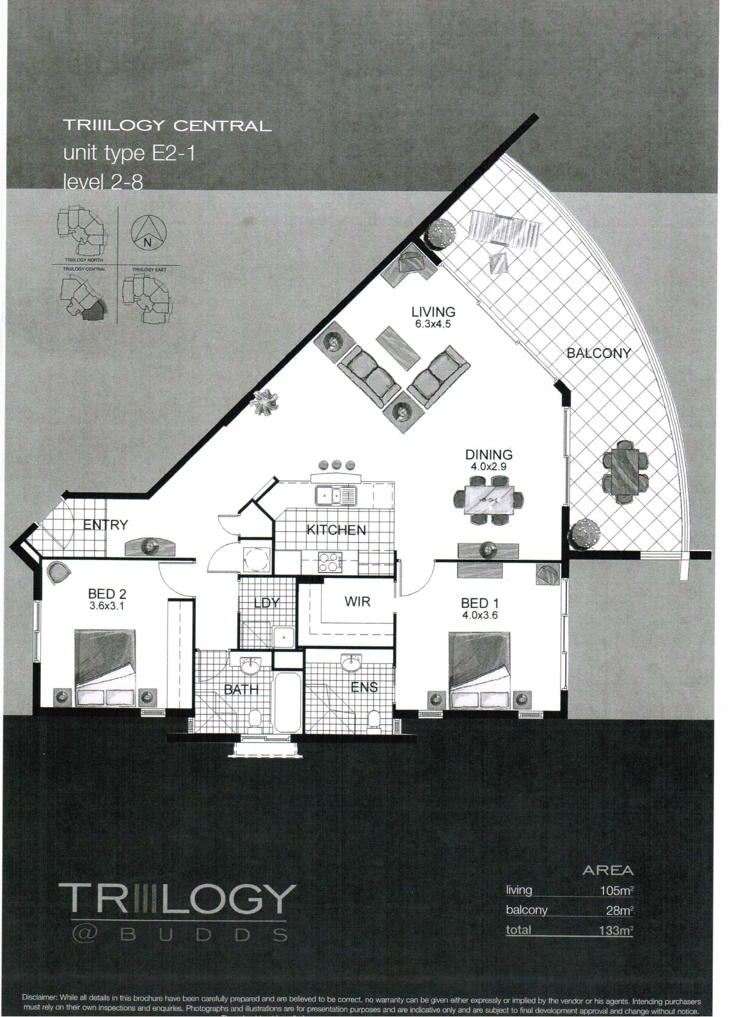 Floorplan of Homely apartment listing, 244/21 CYPRESS AVENUE, Surfers Paradise QLD 4217