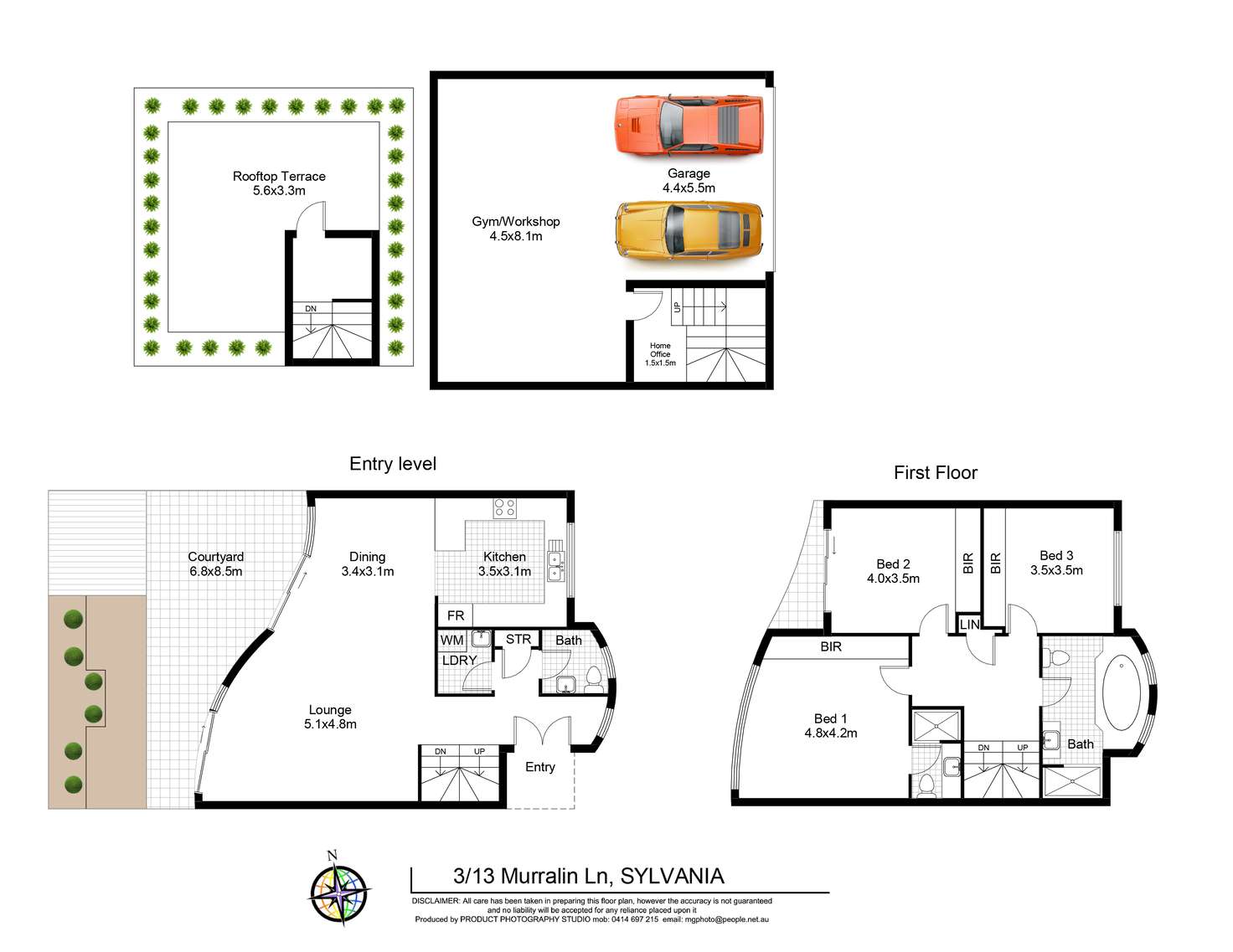Floorplan of Homely townhouse listing, 3/13 Murralin Lane Sylvania, Sylvania NSW 2224