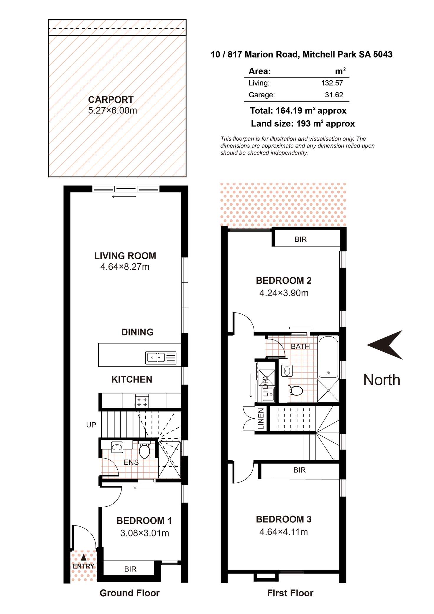 Floorplan of Homely townhouse listing, 10/817 Marion Road, Mitchell Park SA 5043