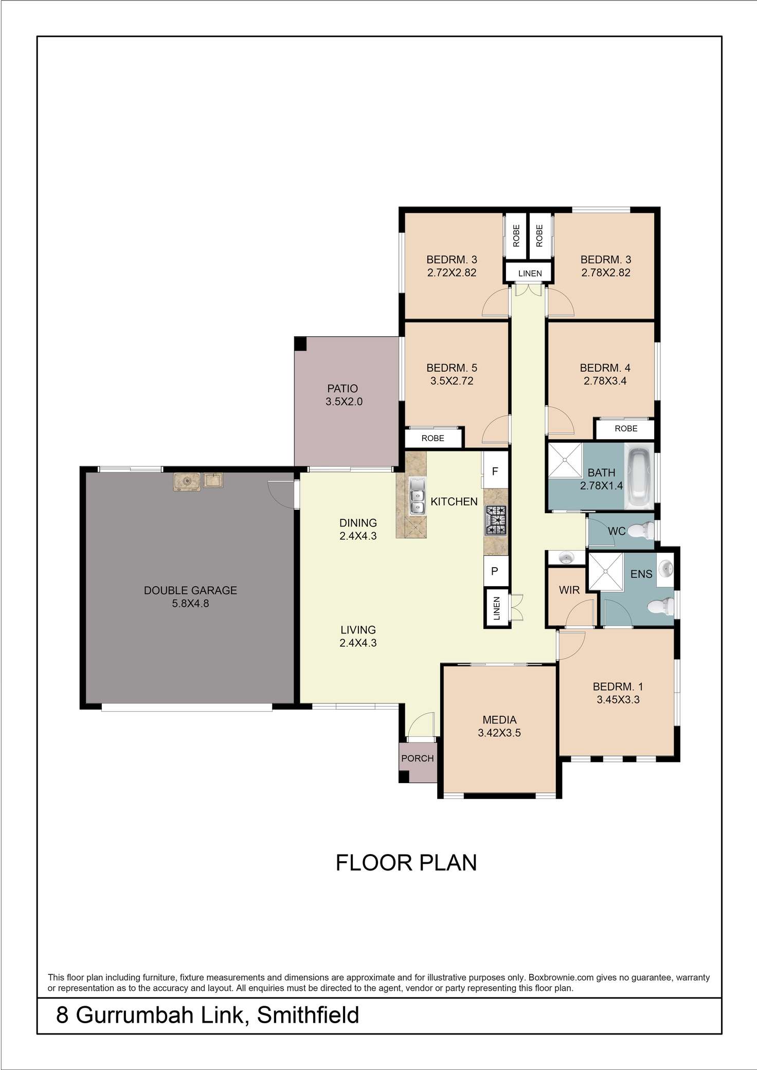 Floorplan of Homely house listing, 8 Gurrumbah Link, Smithfield QLD 4878