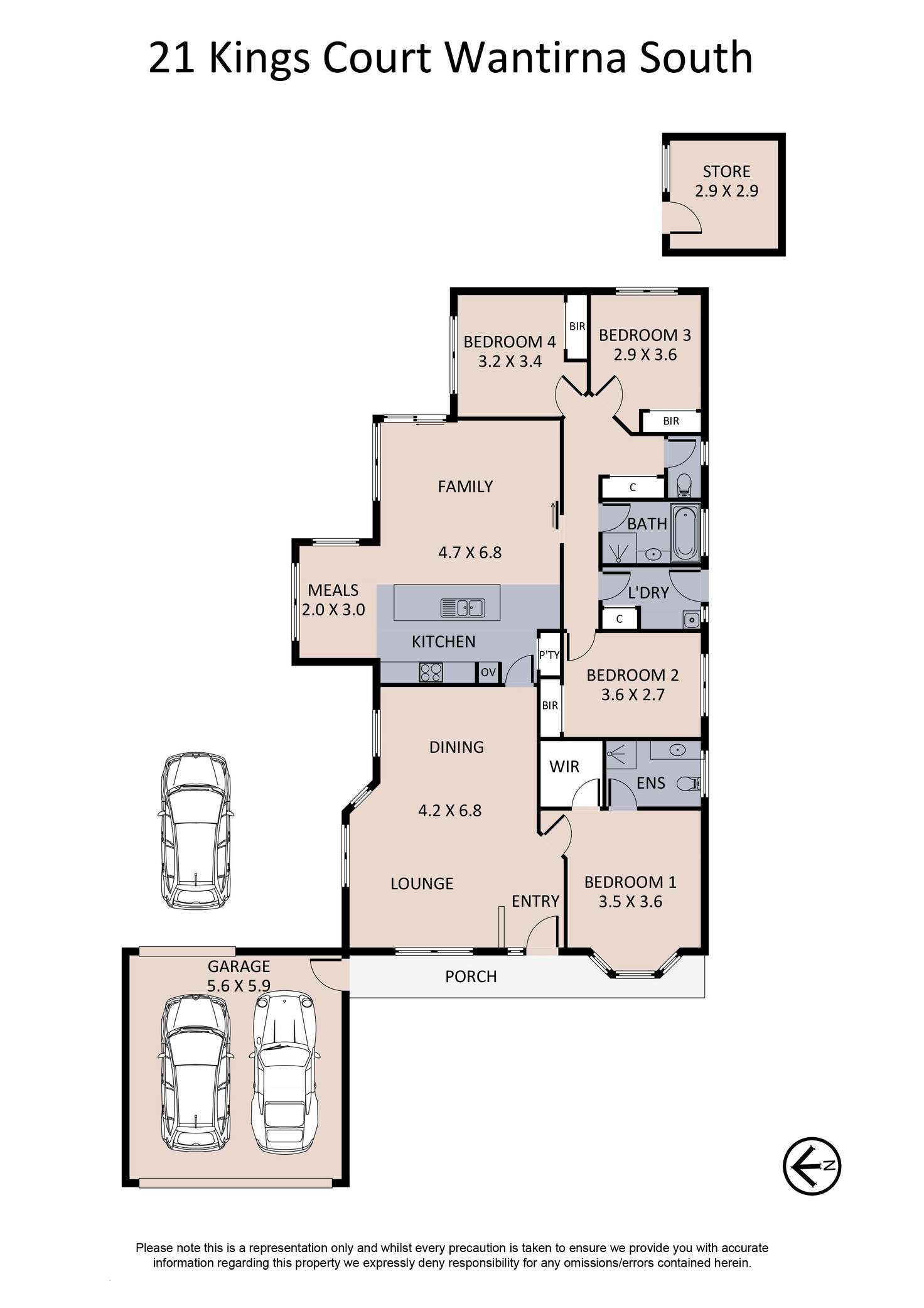 Floorplan of Homely house listing, 21 KINGS COURT, Wantirna South VIC 3152