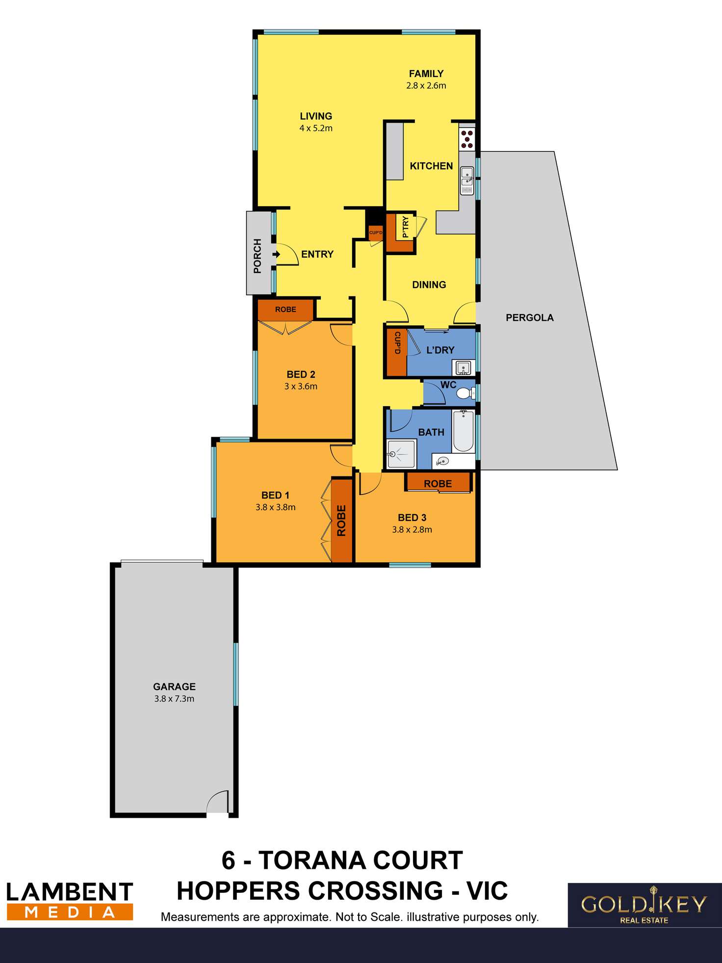 Floorplan of Homely house listing, 6 Torana Court, Hoppers Crossing VIC 3029