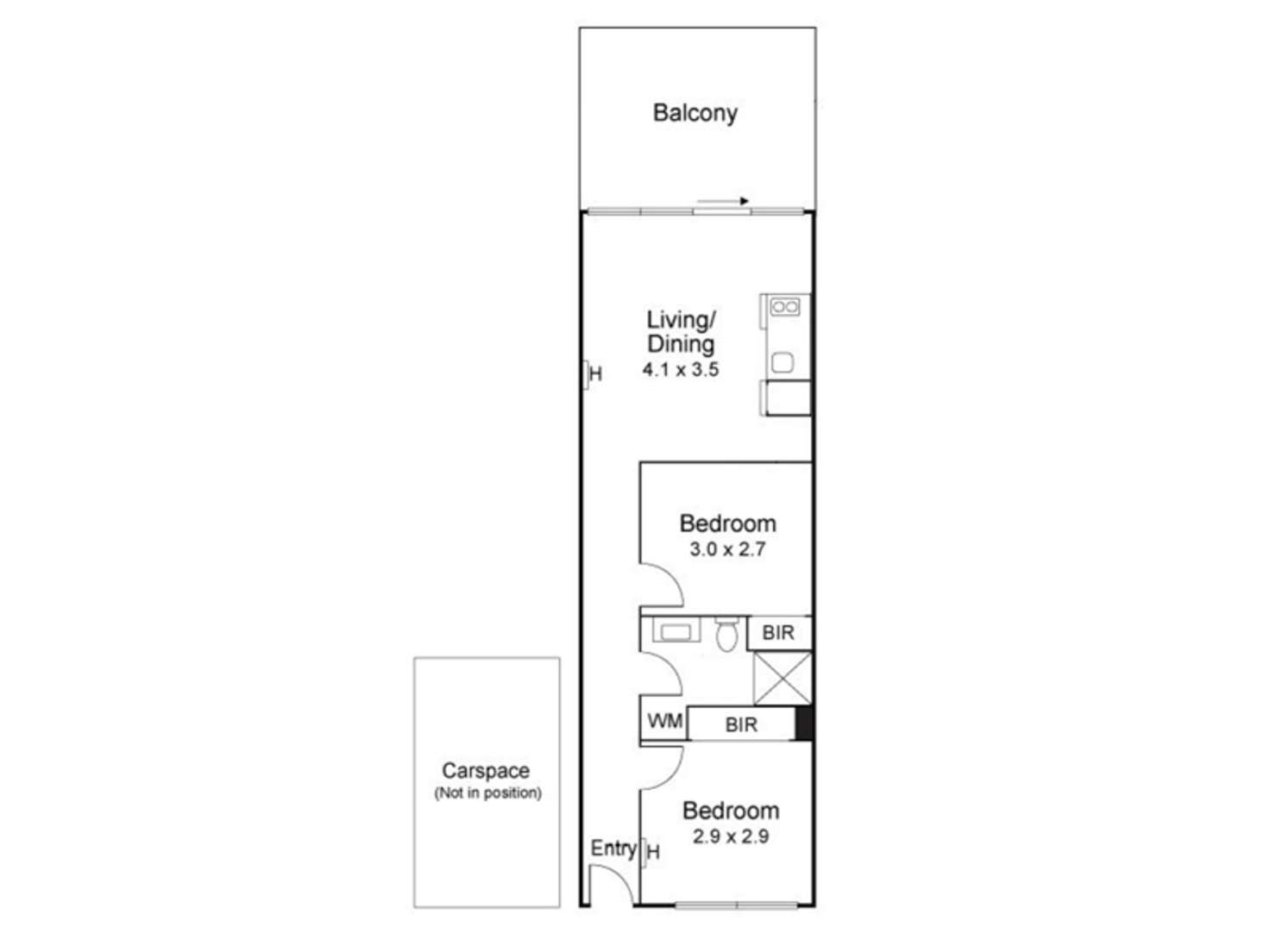 Floorplan of Homely apartment listing, 314/80 Ormond Street, Kensington VIC 3031
