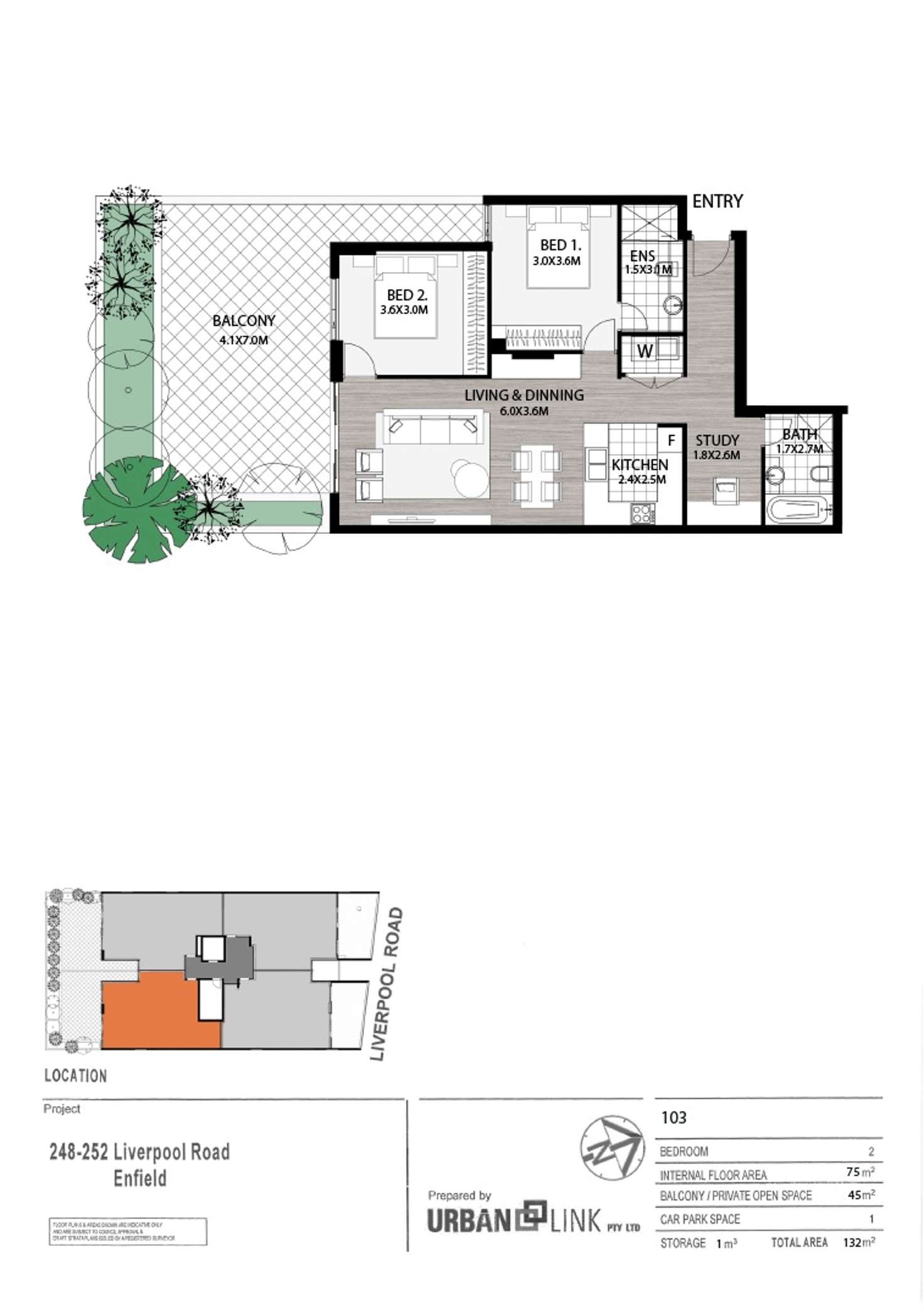 Floorplan of Homely apartment listing, 103/248-252 Liverpool Road, Enfield NSW 2136