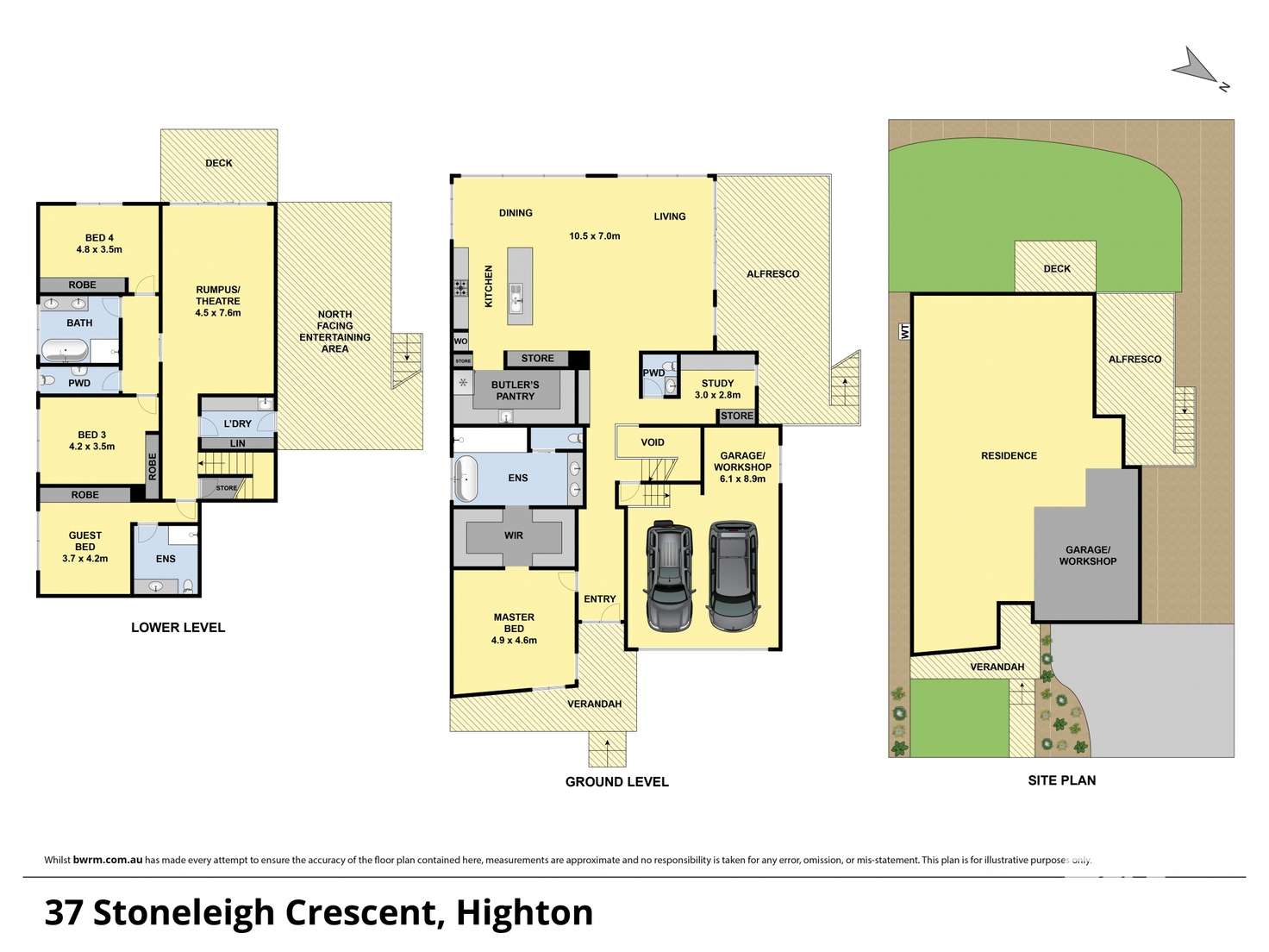 Floorplan of Homely house listing, 37 STONELEIGH CRESCENT, Highton VIC 3216