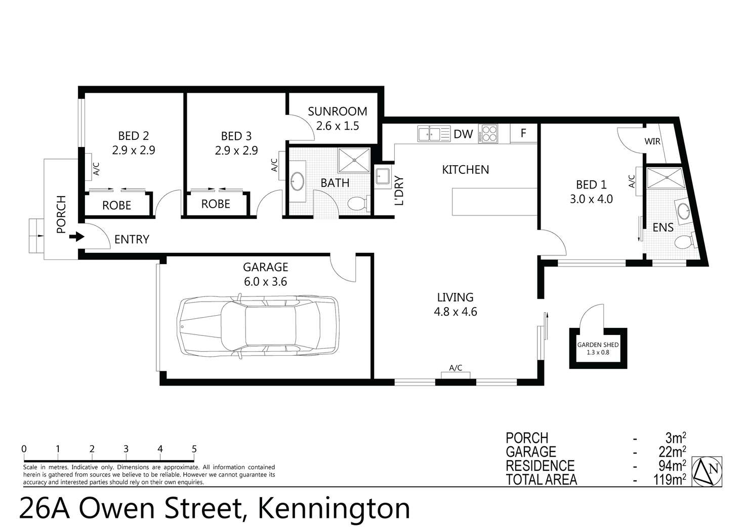 Floorplan of Homely unit listing, 26A Owen Street, Kennington VIC 3550