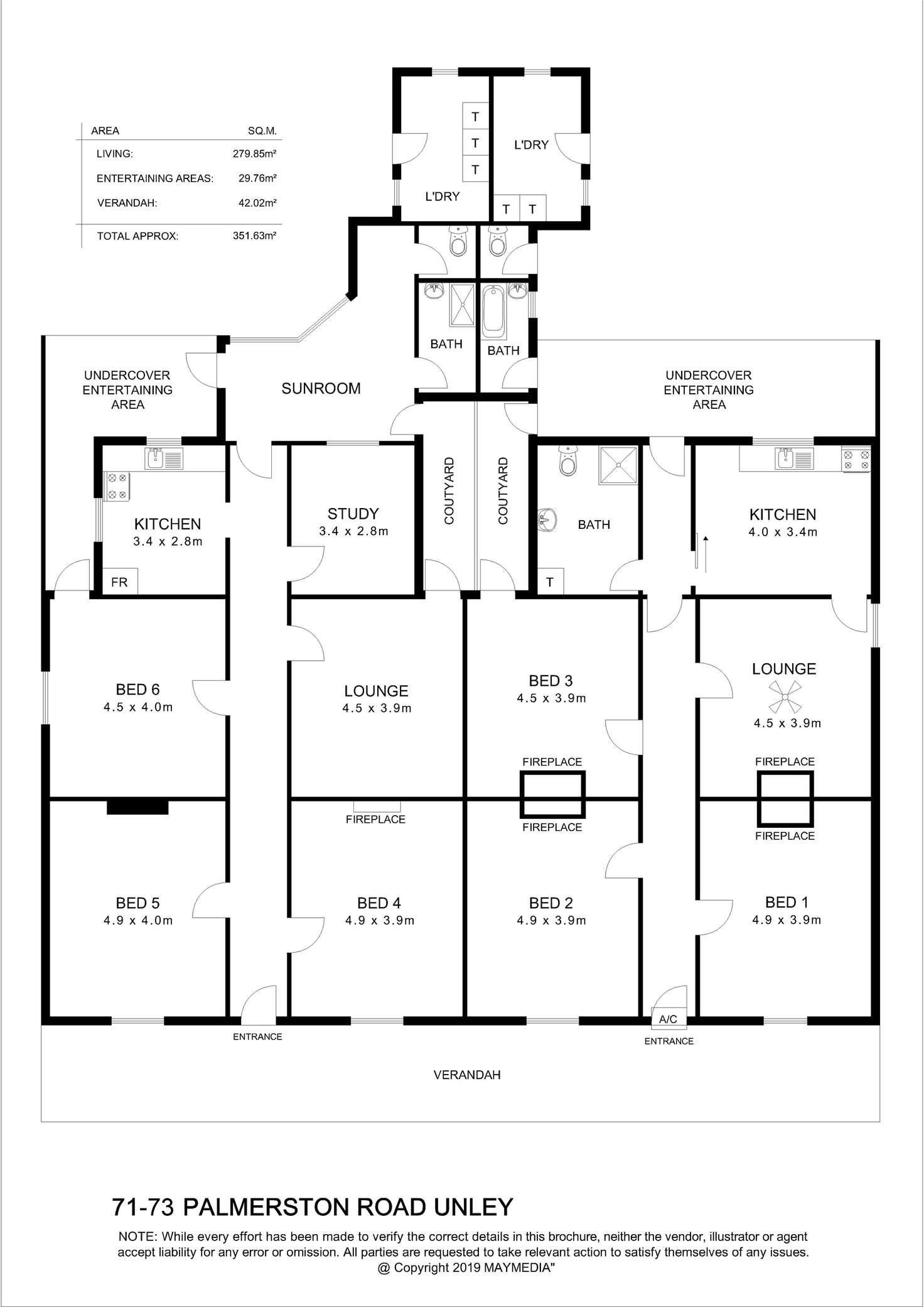 Floorplan of Homely house listing, 71-73 Palmerston road, Unley SA 5061