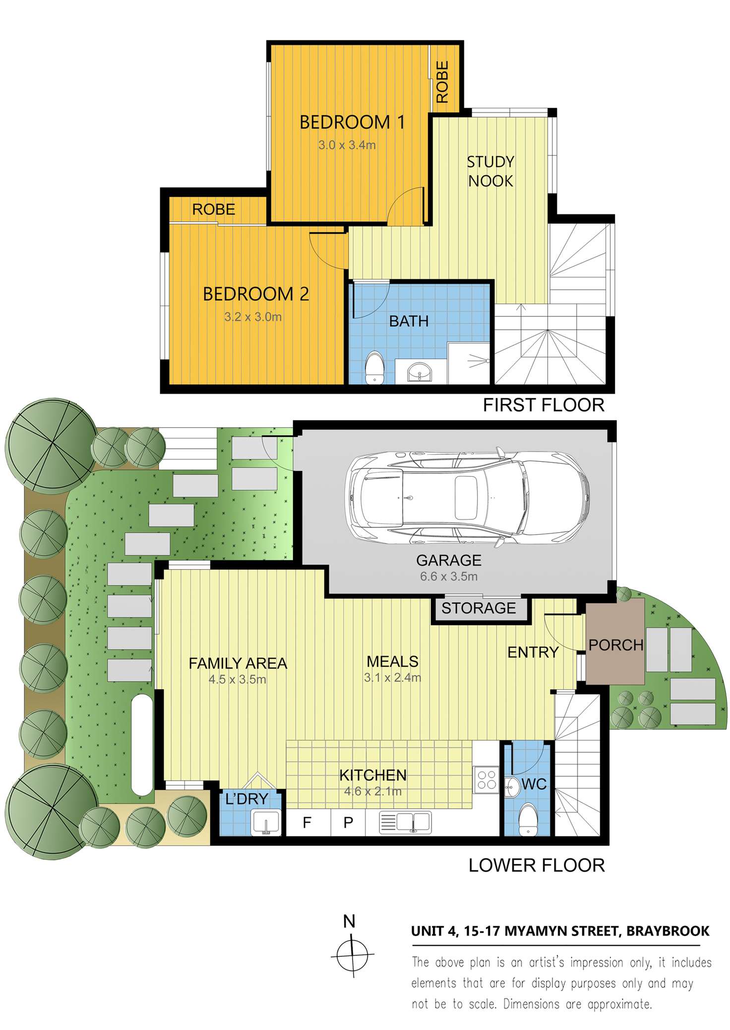 Floorplan of Homely townhouse listing, 4/15 Myamyn Street, Braybrook VIC 3019