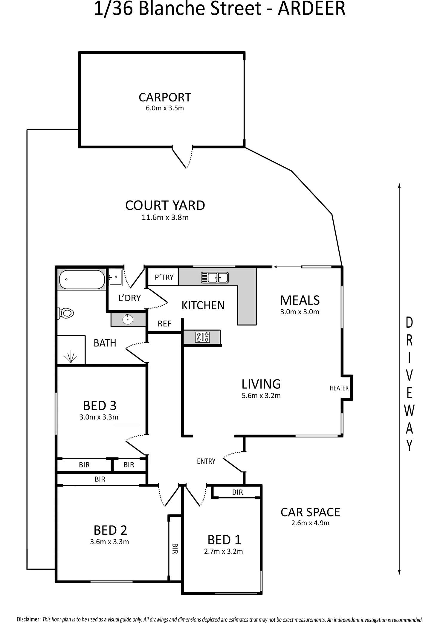 Floorplan of Homely house listing, 1/36 Blanche Street, Ardeer VIC 3022