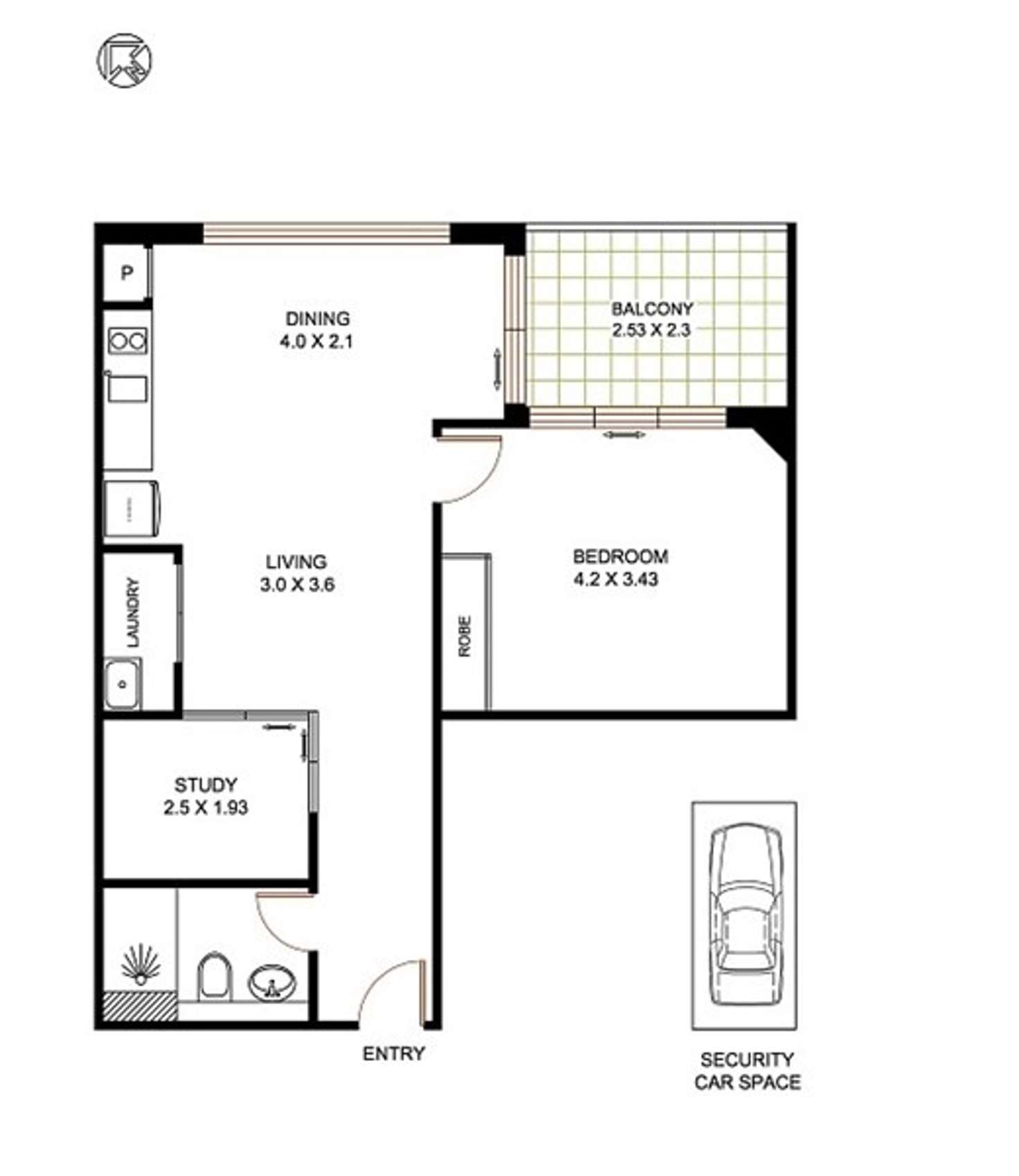 Floorplan of Homely apartment listing, 105/1 Alma Road, Macquarie Park NSW 2113