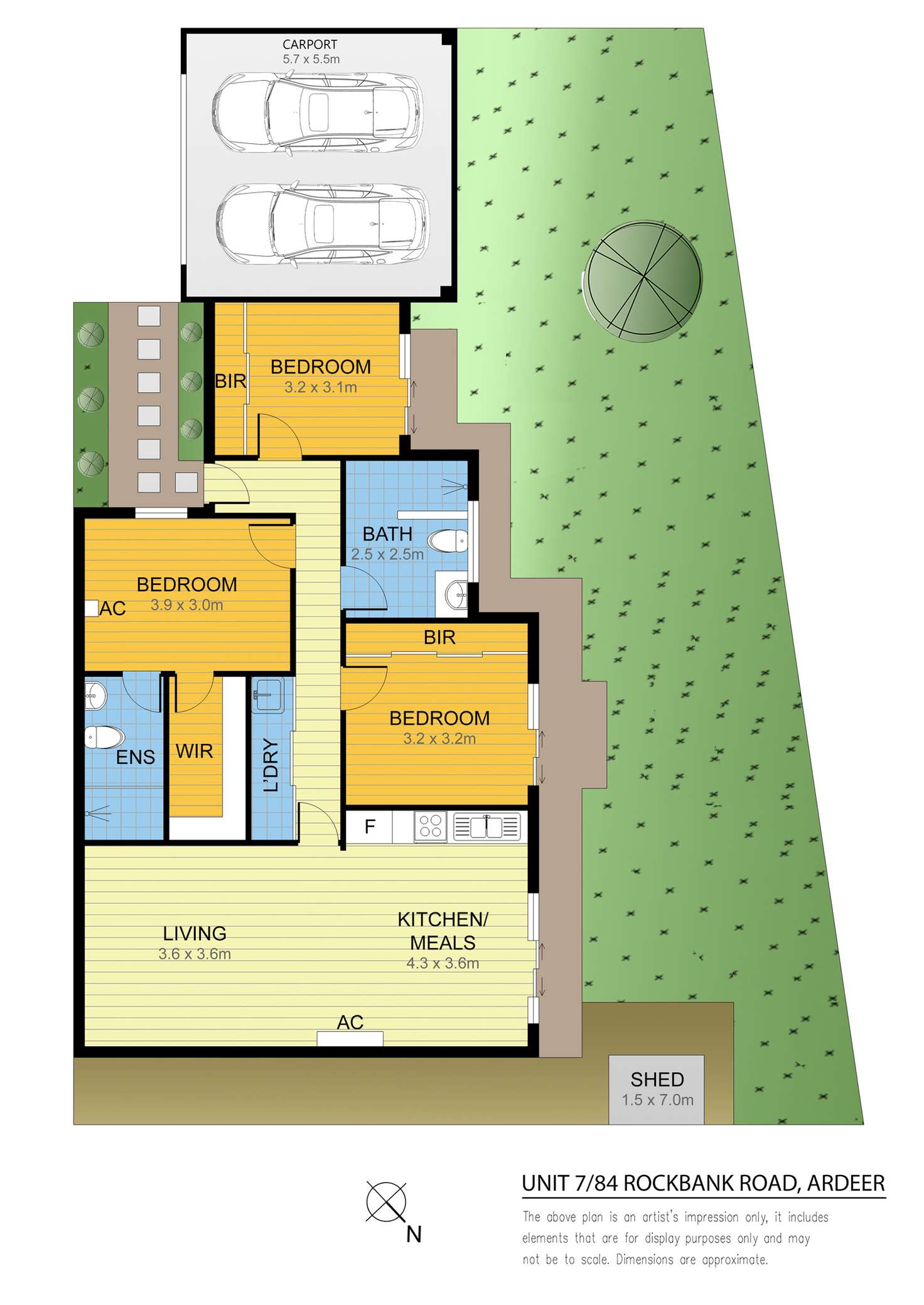 Floorplan of Homely unit listing, 7/84 Rockbank Road, Ardeer VIC 3022