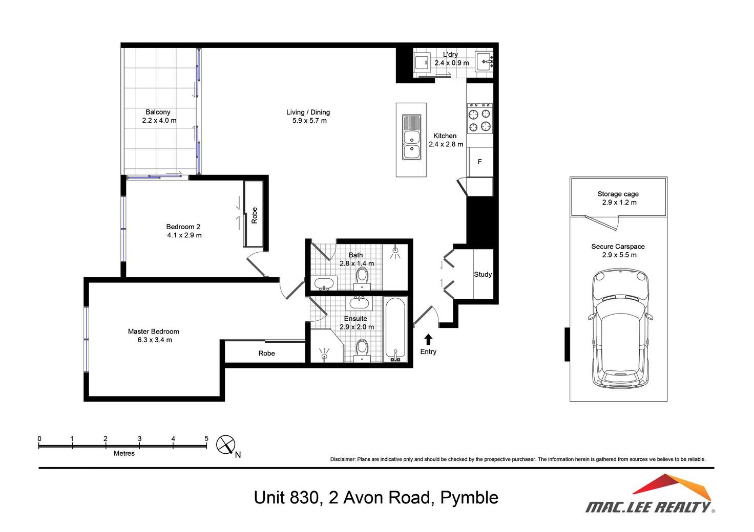 Floorplan of Homely apartment listing, 830/2 Avon Road, Pymble NSW 2073