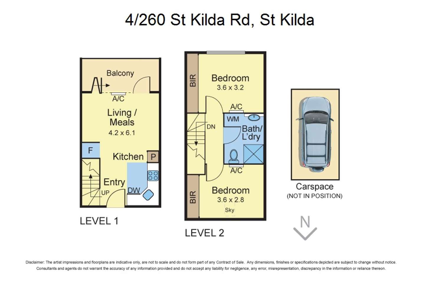 Floorplan of Homely townhouse listing, 4/260 St Kilda Rd, St Kilda VIC 3182