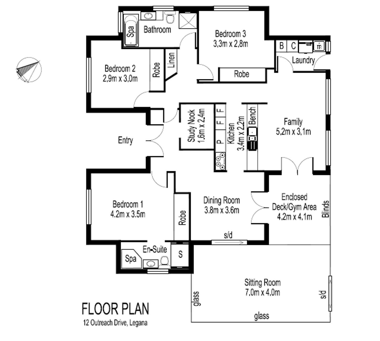 Floorplan of Homely house listing, 12 Outreach Drive, Legana TAS 7277