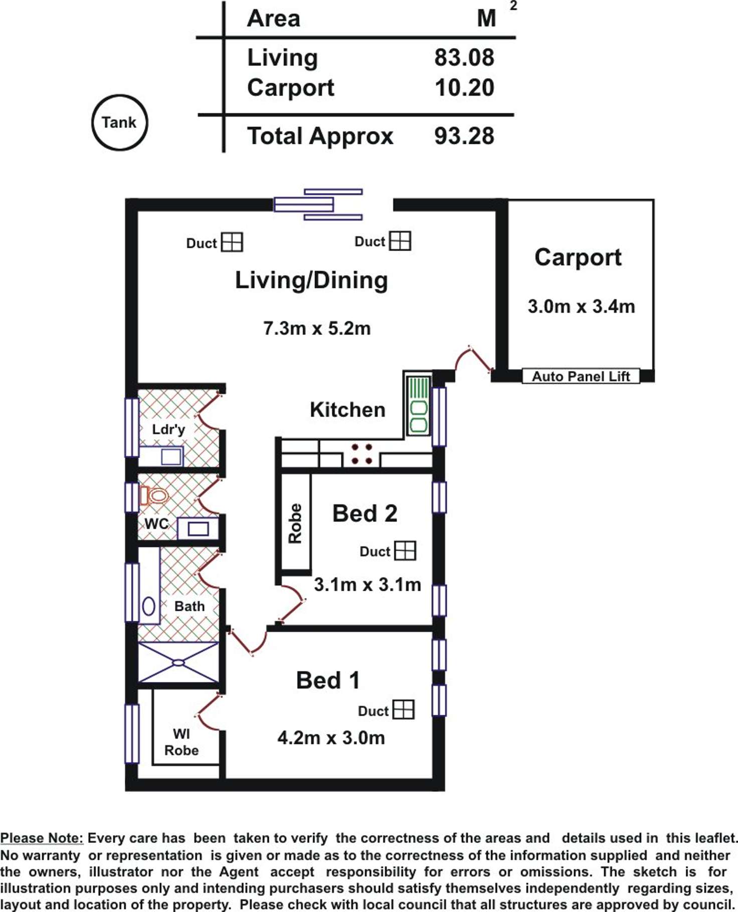 Floorplan of Homely house listing, 2/26 Alexander Crescent, Christie Downs SA 5164