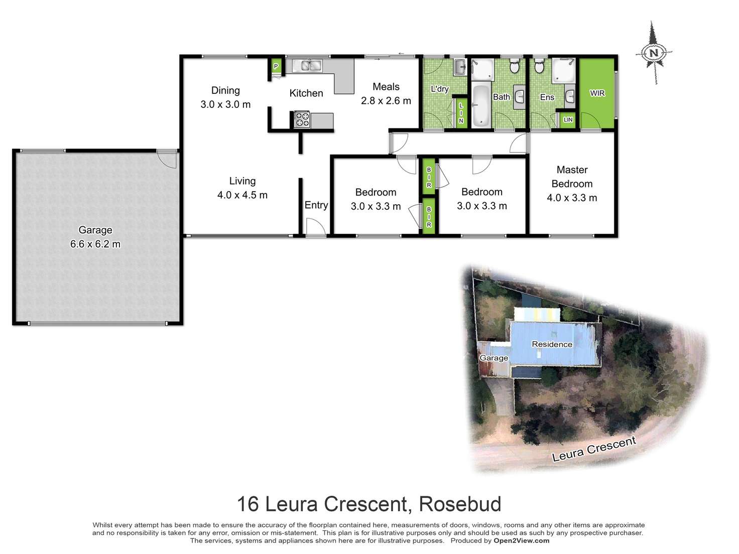 Floorplan of Homely house listing, 16 Leura Crescent, Rosebud VIC 3939