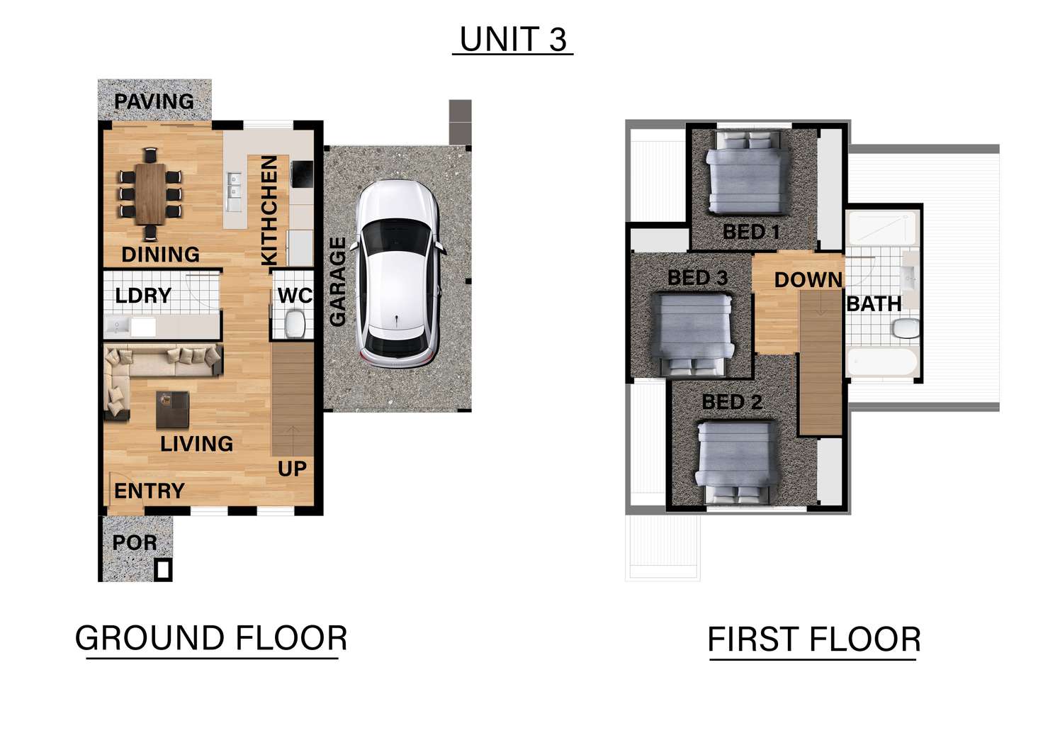 Floorplan of Homely townhouse listing, 3/156 Alfrieda Street, St Albans VIC 3021