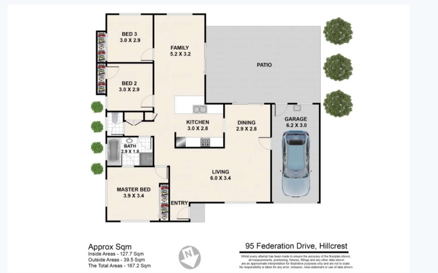 Floorplan of Homely house listing, 95 Federation Drive, Hillcrest QLD 4118