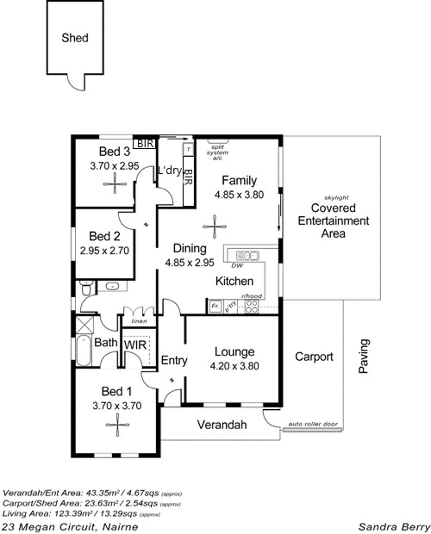 Floorplan of Homely house listing, 23 Megan Circuit, Nairne SA 5252