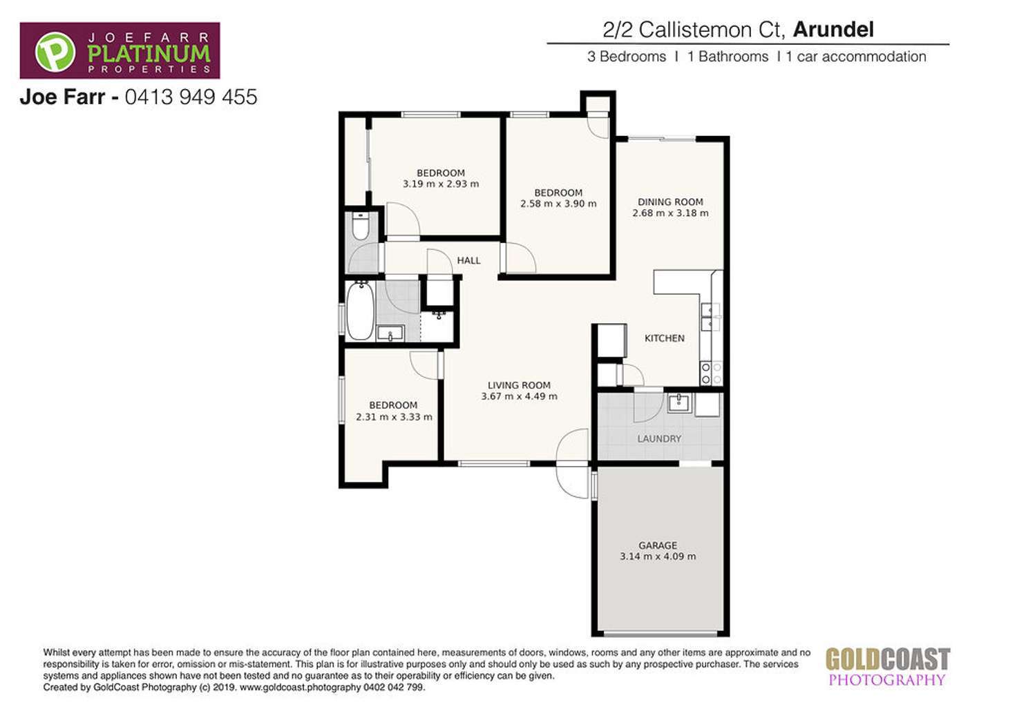 Floorplan of Homely house listing, 2/2 Callistemon Court, Arundel QLD 4214
