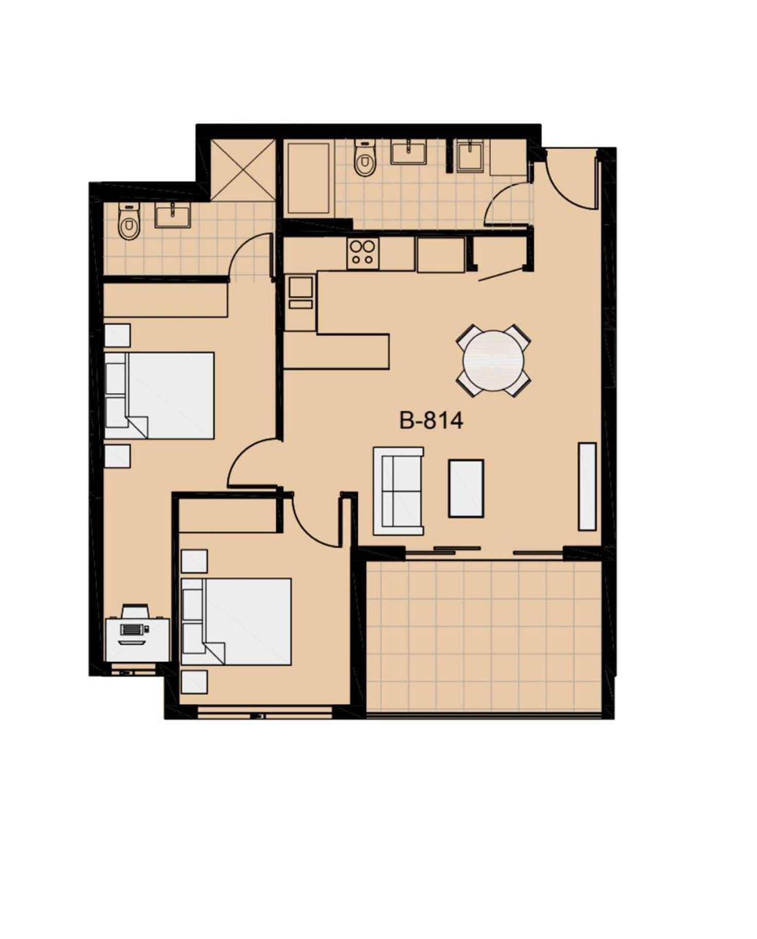 Floorplan of Homely apartment listing, 814/3 Elizabeth Street, Campsie NSW 2194