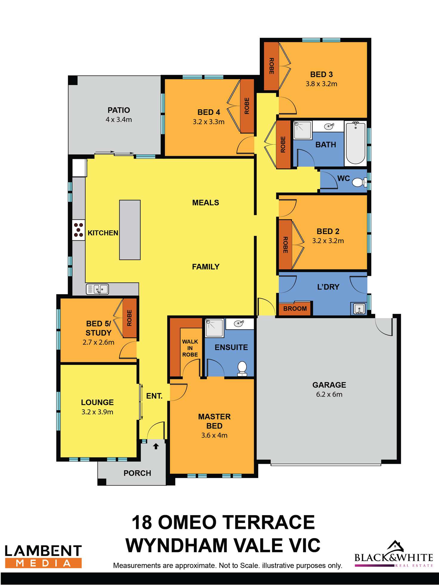 Floorplan of Homely house listing, 18 Omeo Terrace, Manor Lakes VIC 3024