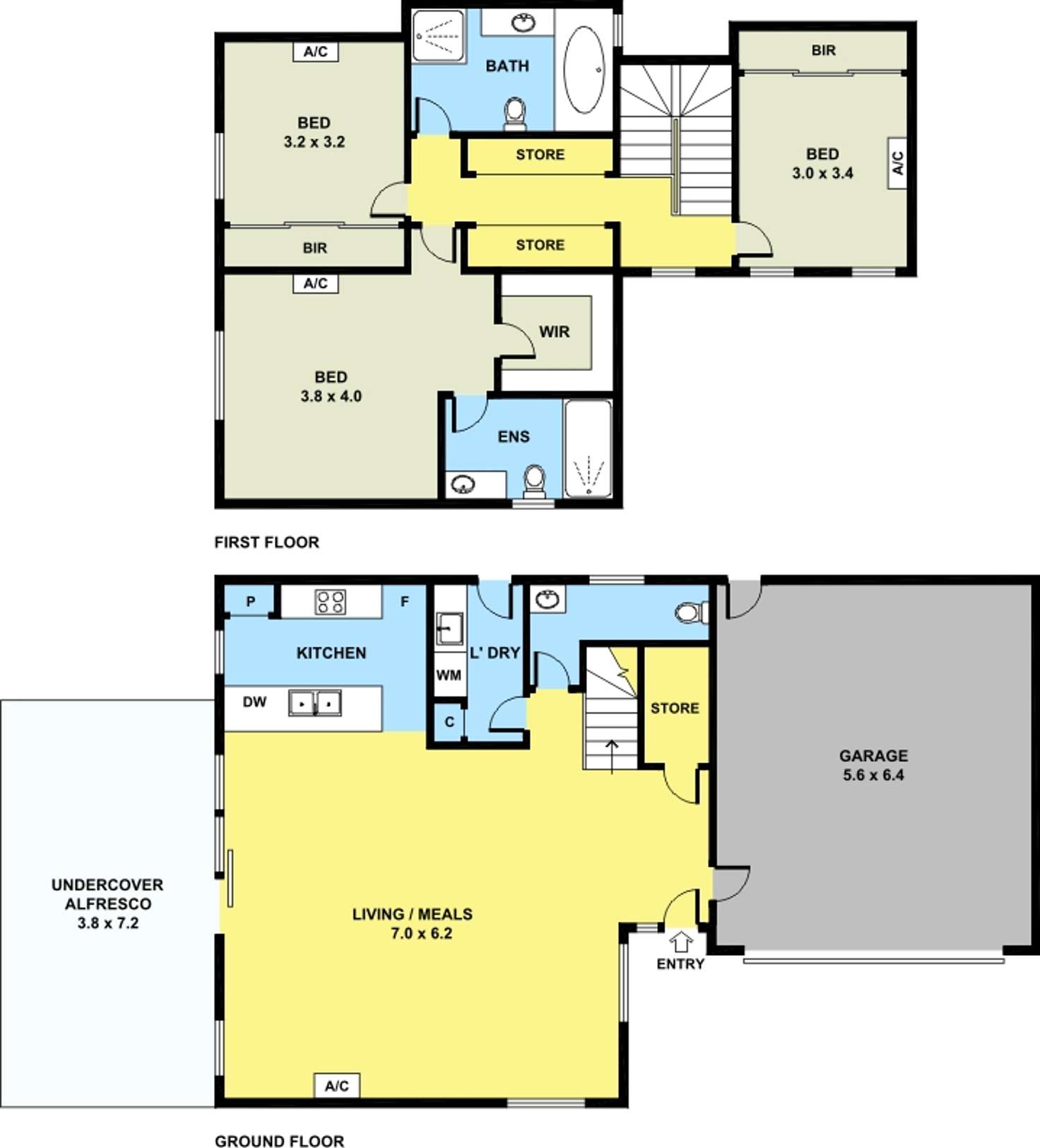 Floorplan of Homely townhouse listing, 2/10 Loveridge Way, South Morang VIC 3752