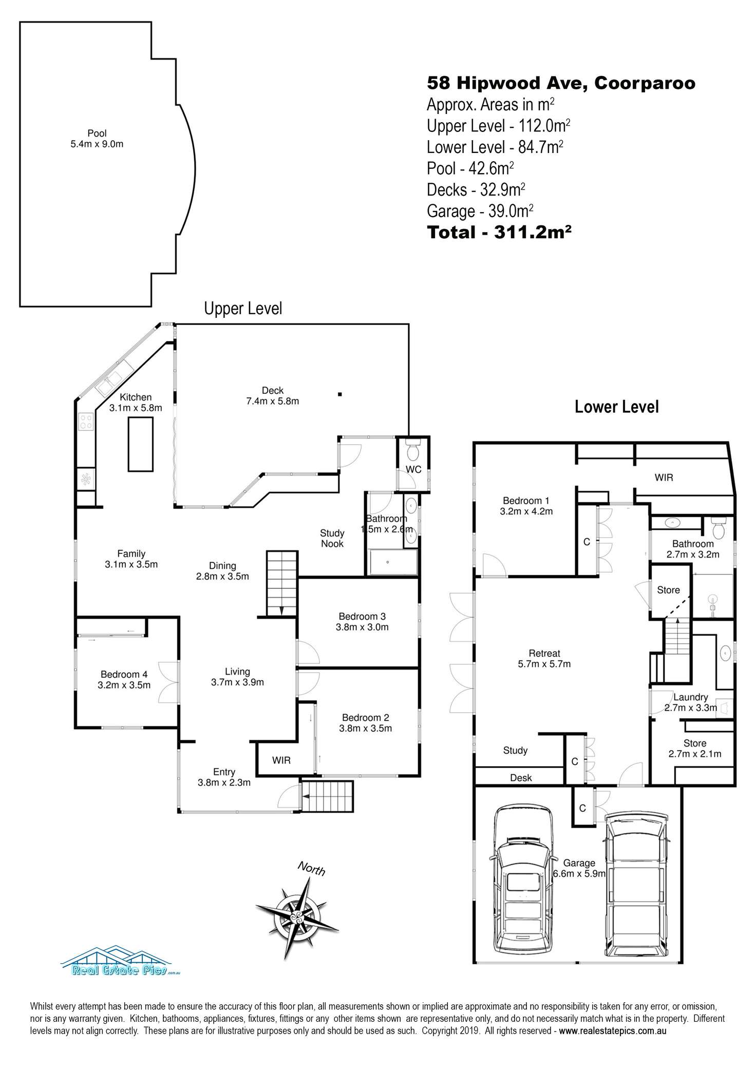 Floorplan of Homely house listing, 58 HIPWOOD AVENUE, Coorparoo QLD 4151