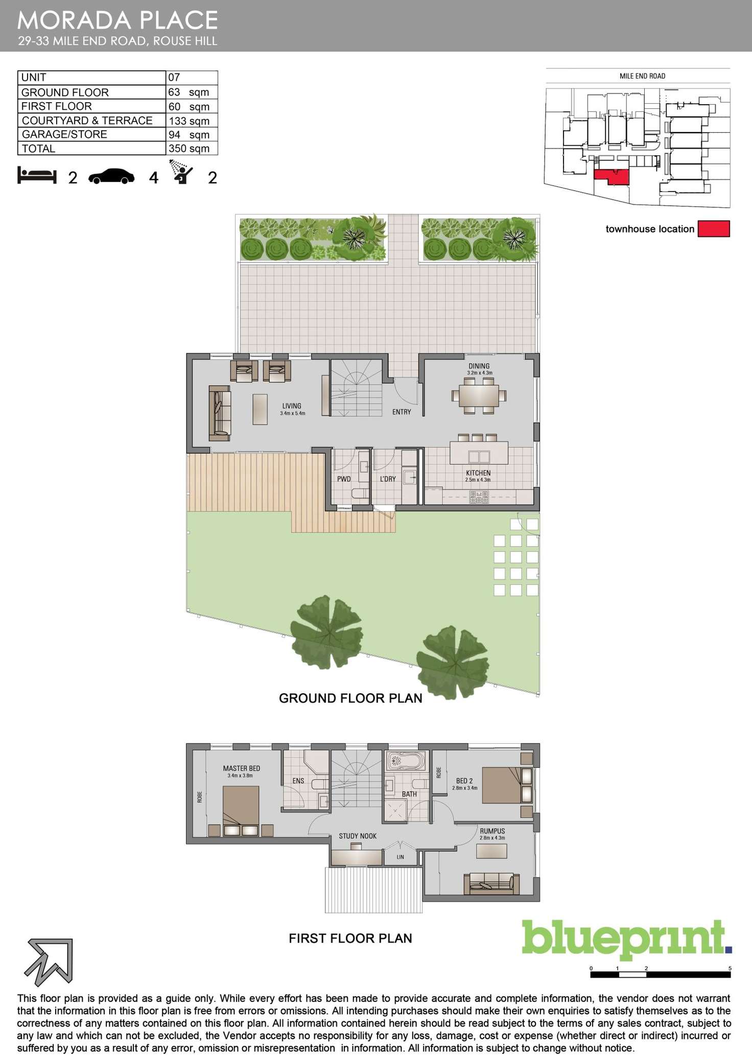 Floorplan of Homely townhouse listing, 7/29 Mile End Road, Rouse Hill NSW 2155