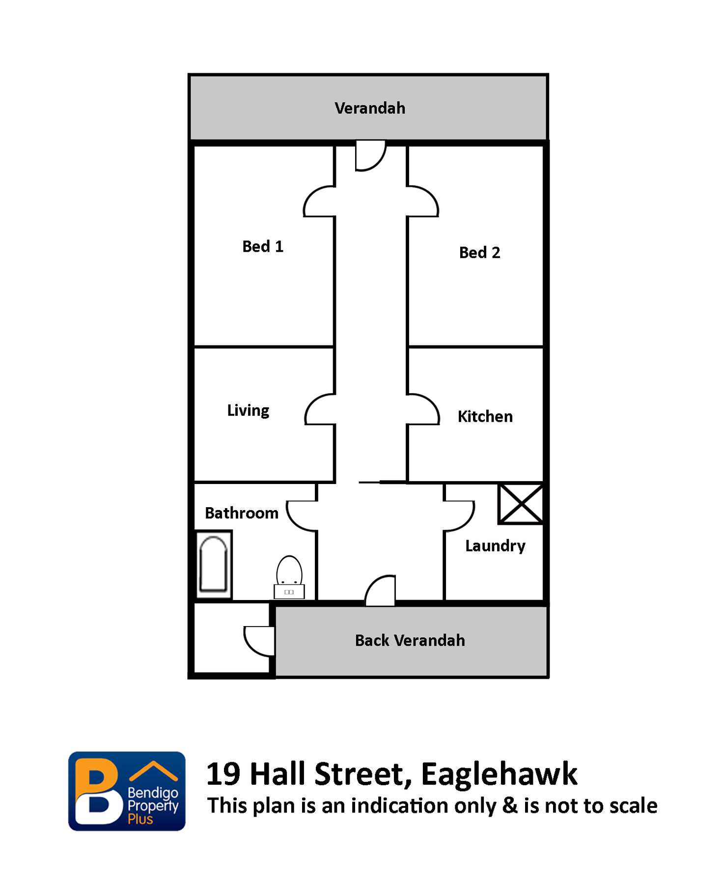 Floorplan of Homely house listing, 19 Hall Street, Eaglehawk VIC 3556