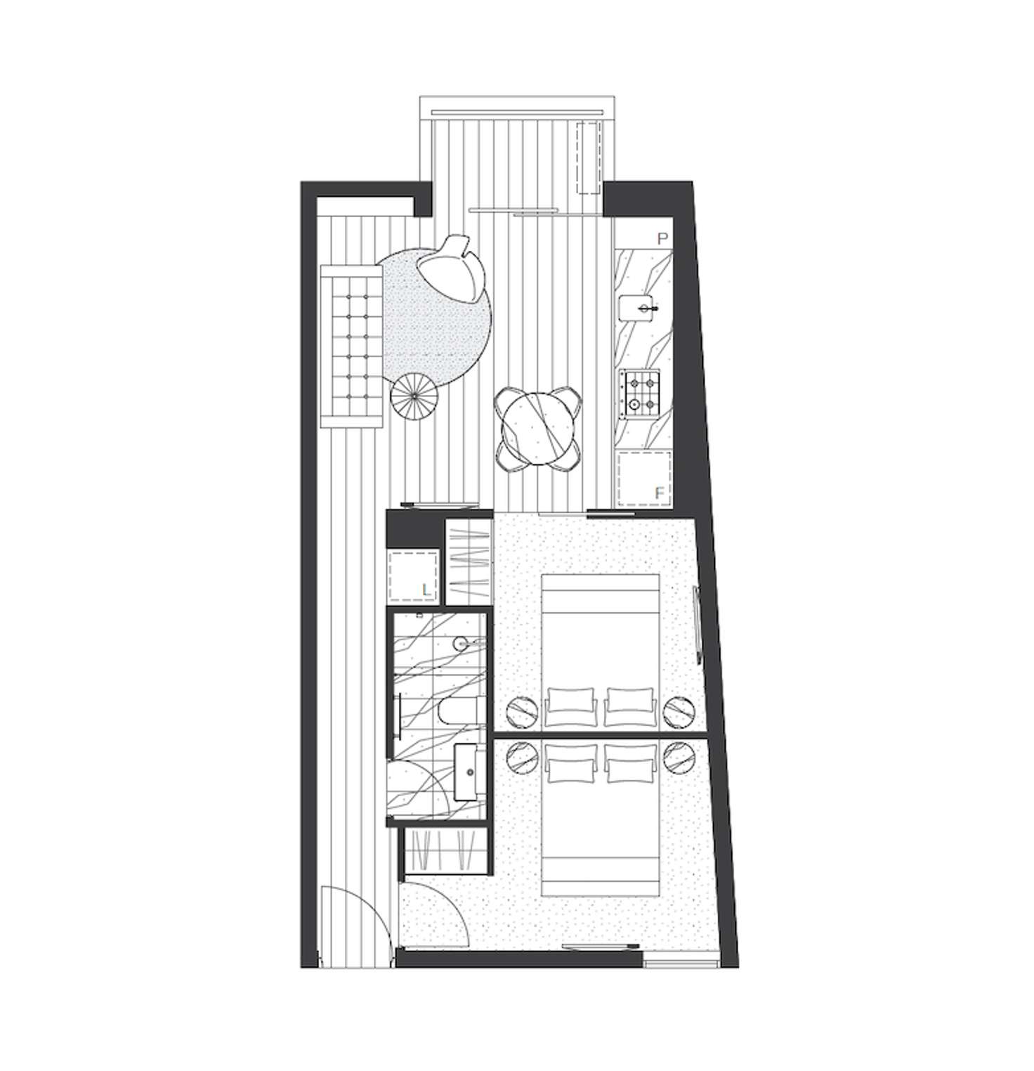 Floorplan of Homely apartment listing, 807/518 Swanston St, Carlton VIC 3053
