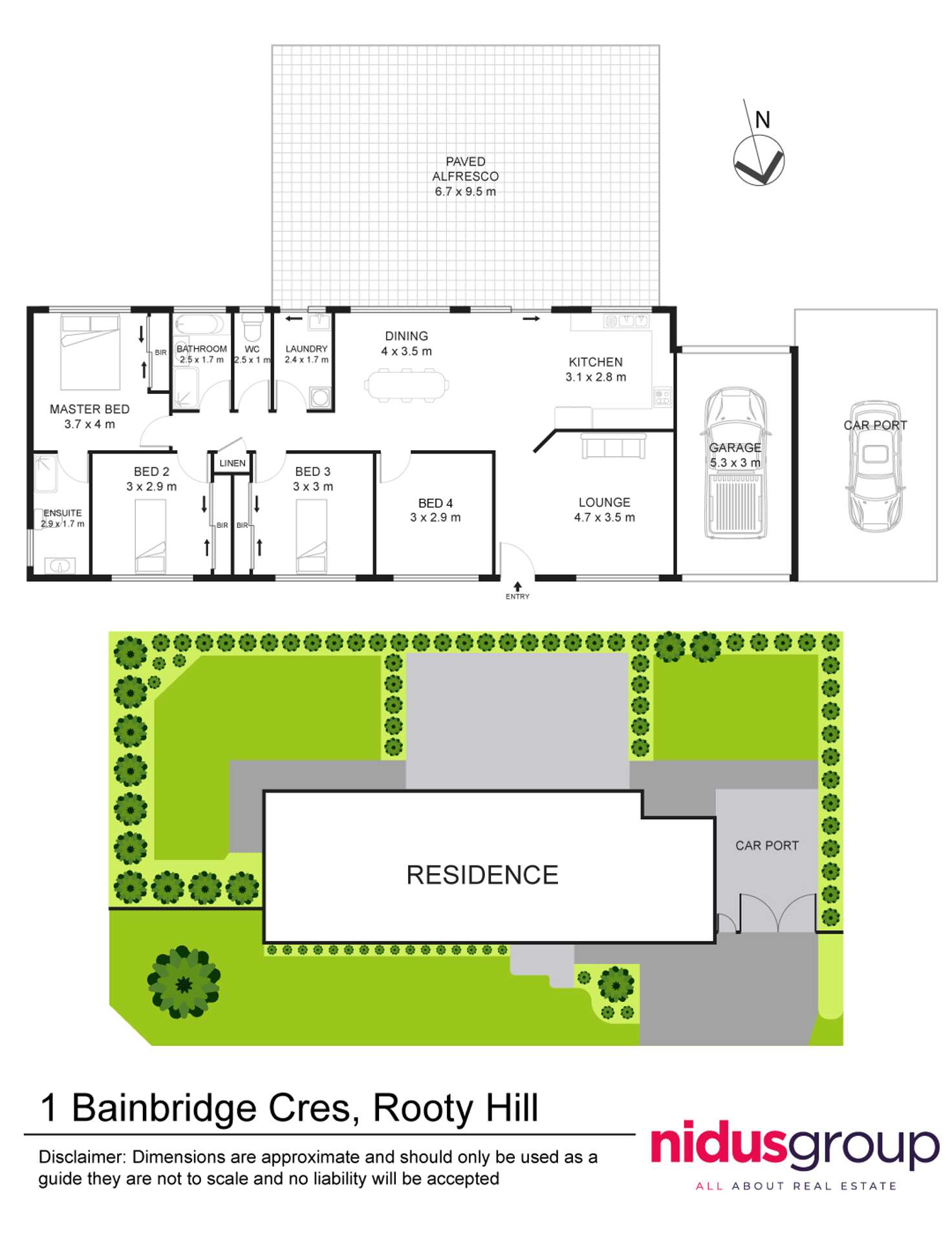 Floorplan of Homely house listing, 1 Bainbridge Crescent, Rooty Hill NSW 2766